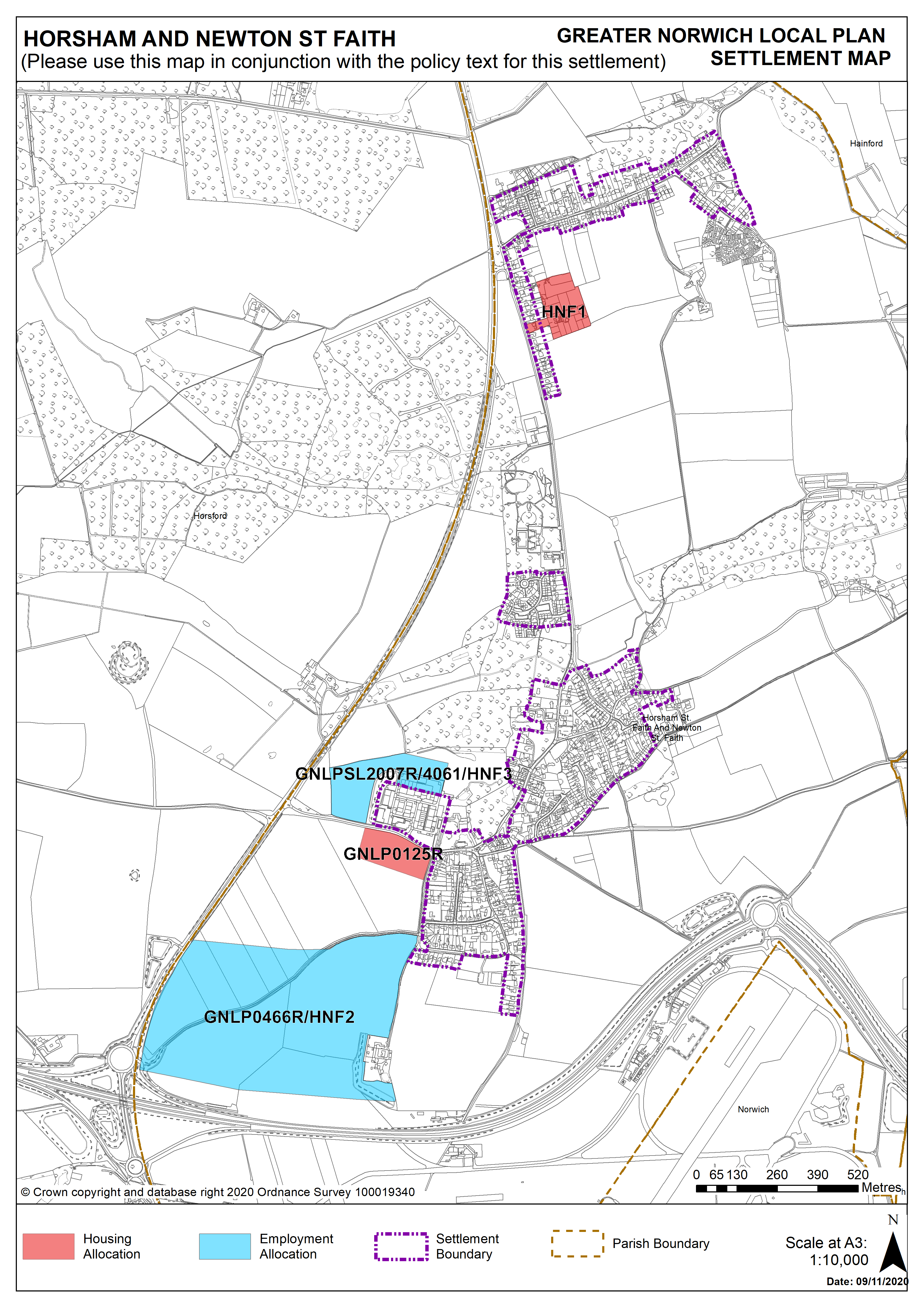 Horsham Settlement Map