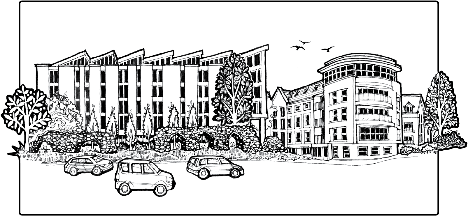 drawing of Barn Road