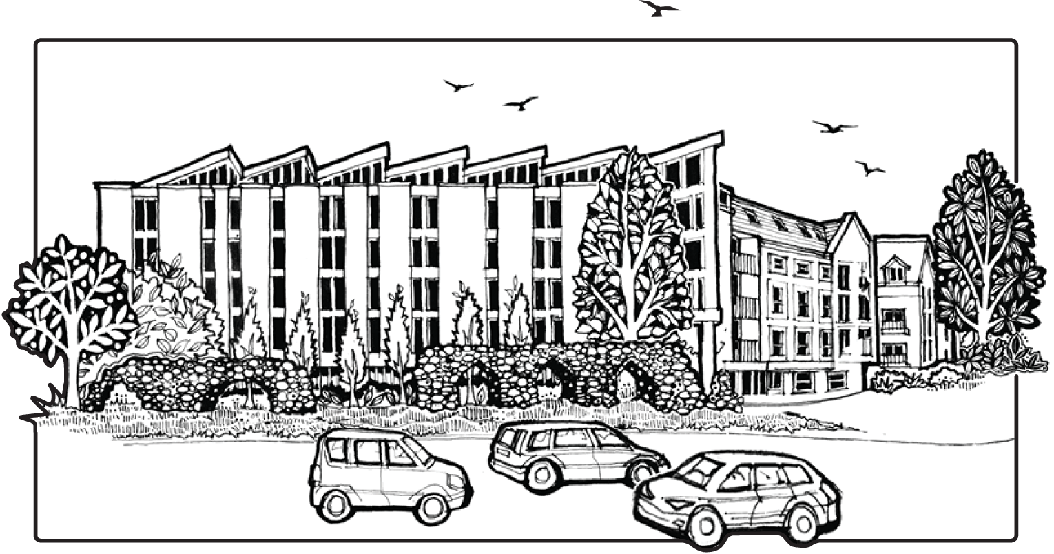 decorative graphic: Barn Road Student Accomodation