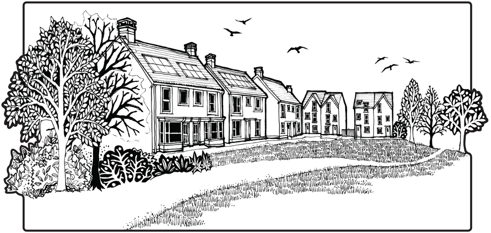 drawing of Cringleford Housing