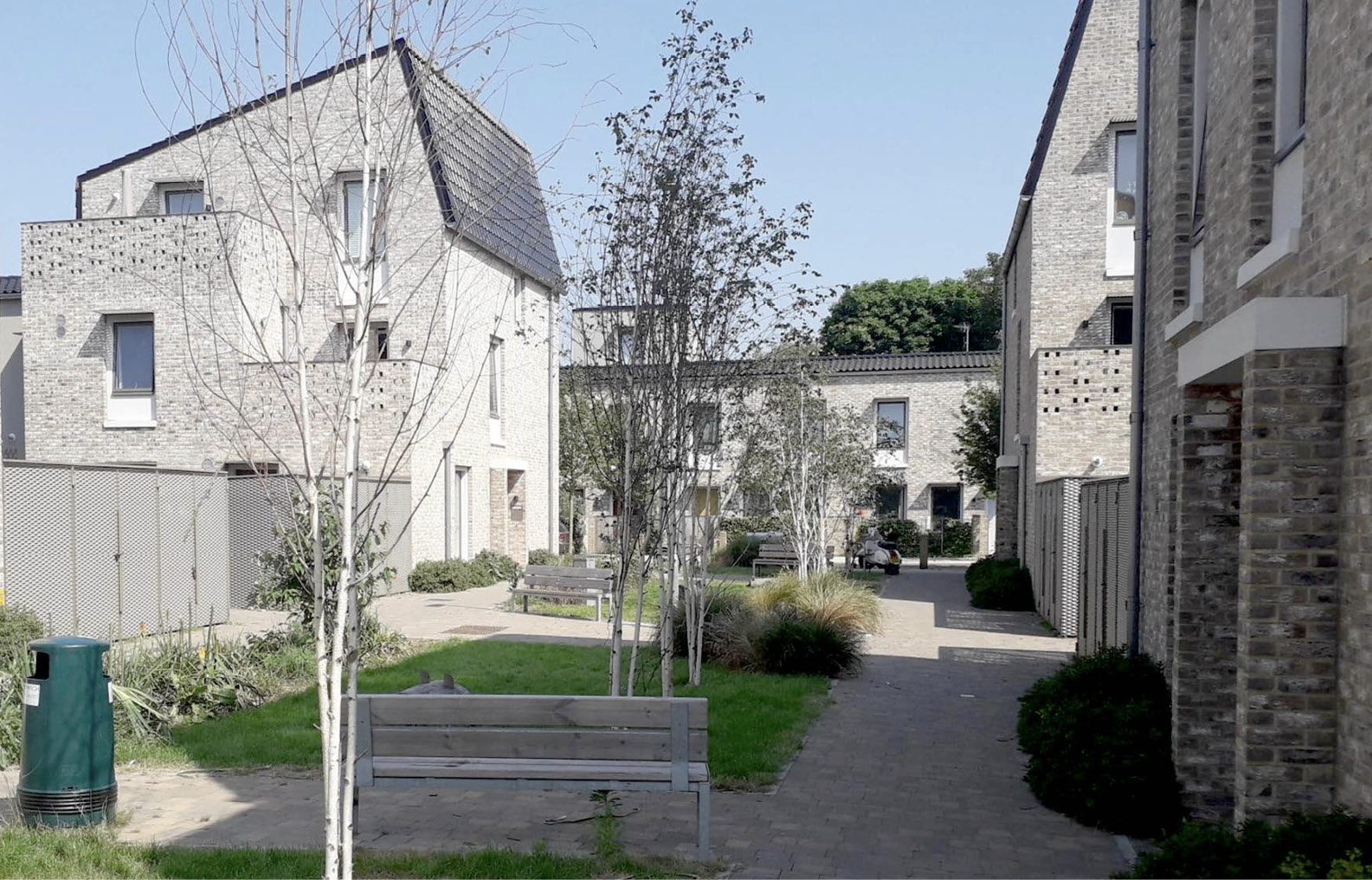 Stirling Prize winning housing on a brownfield site at Goldsmith Street in Norwich
