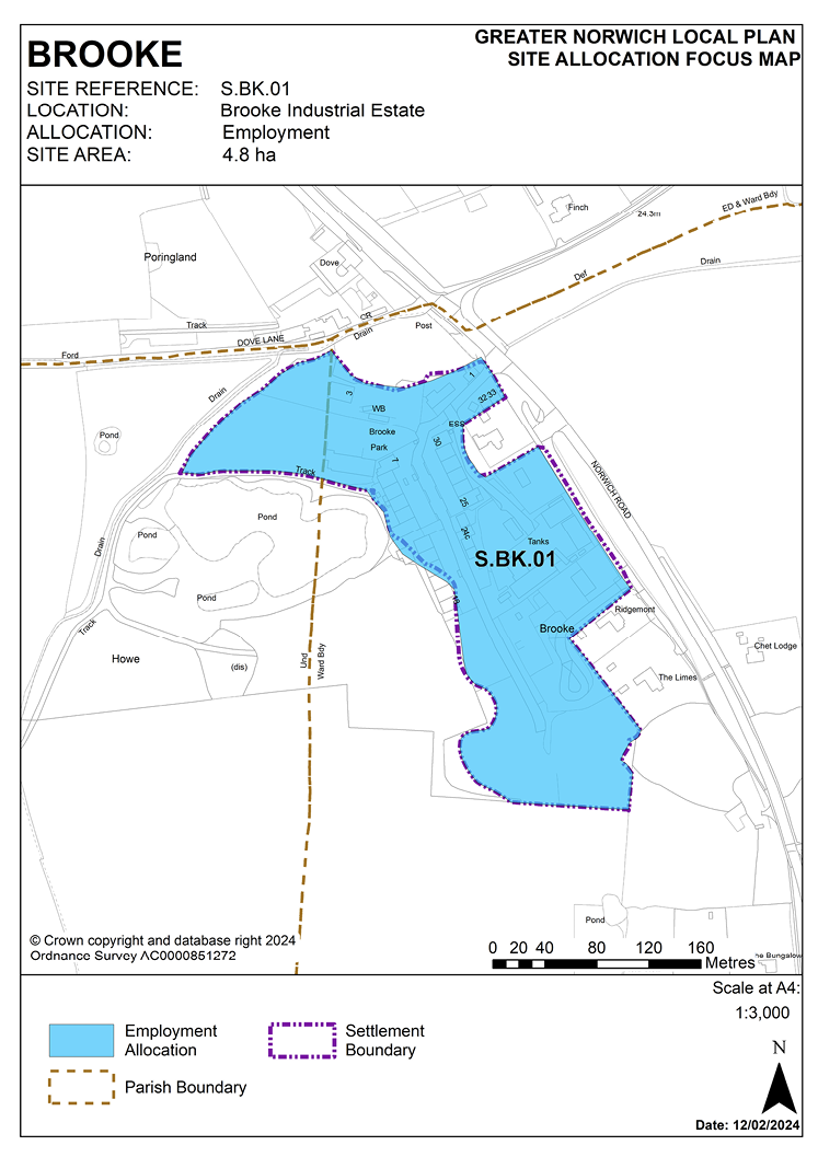 BROOKE SITE REFERENCE: S.BK.01 LOCATION: Brooke Industrial Estate ALLOCATION: Employment SITE AREA: 4.8 ha