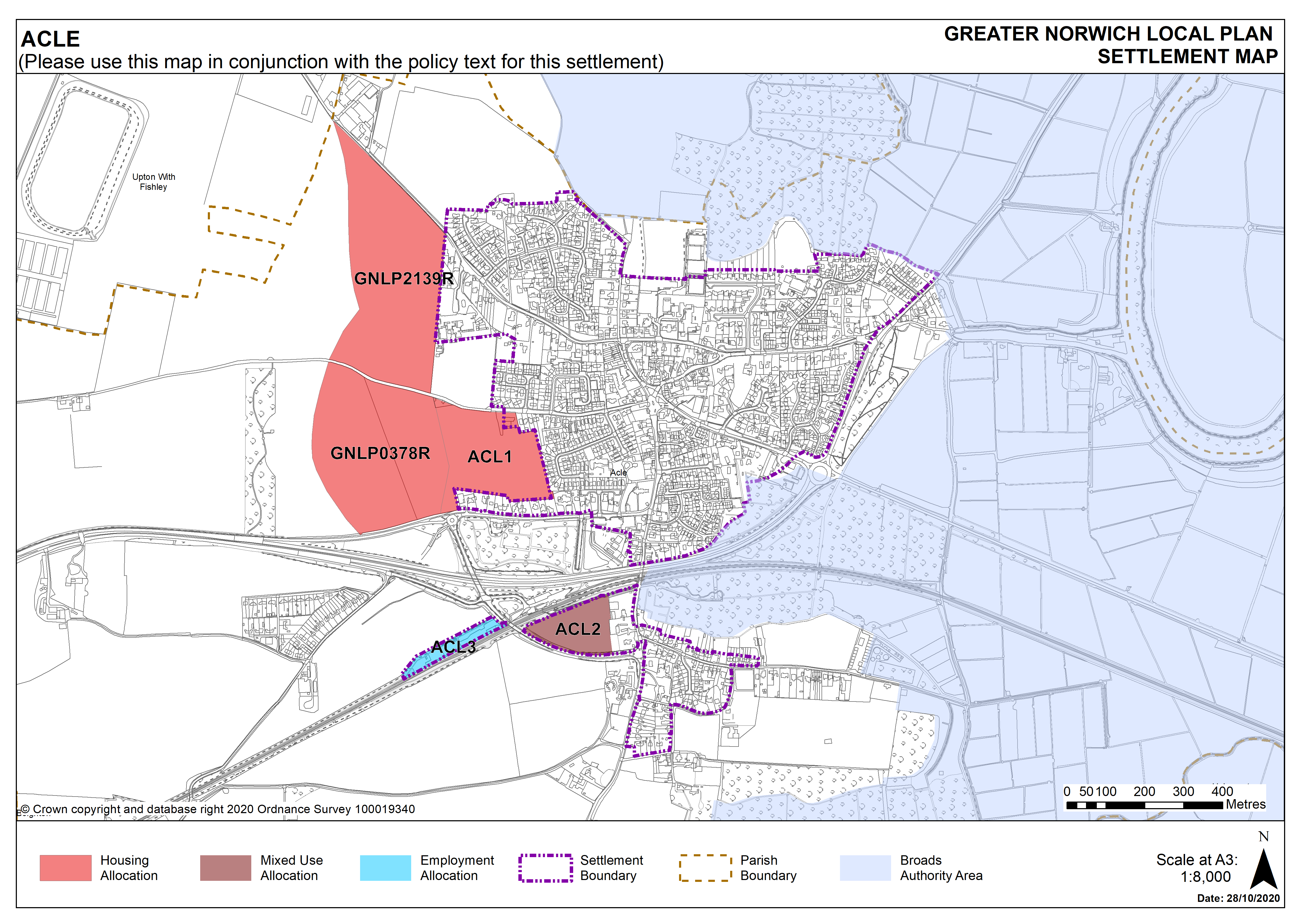 Acle Settlement Map