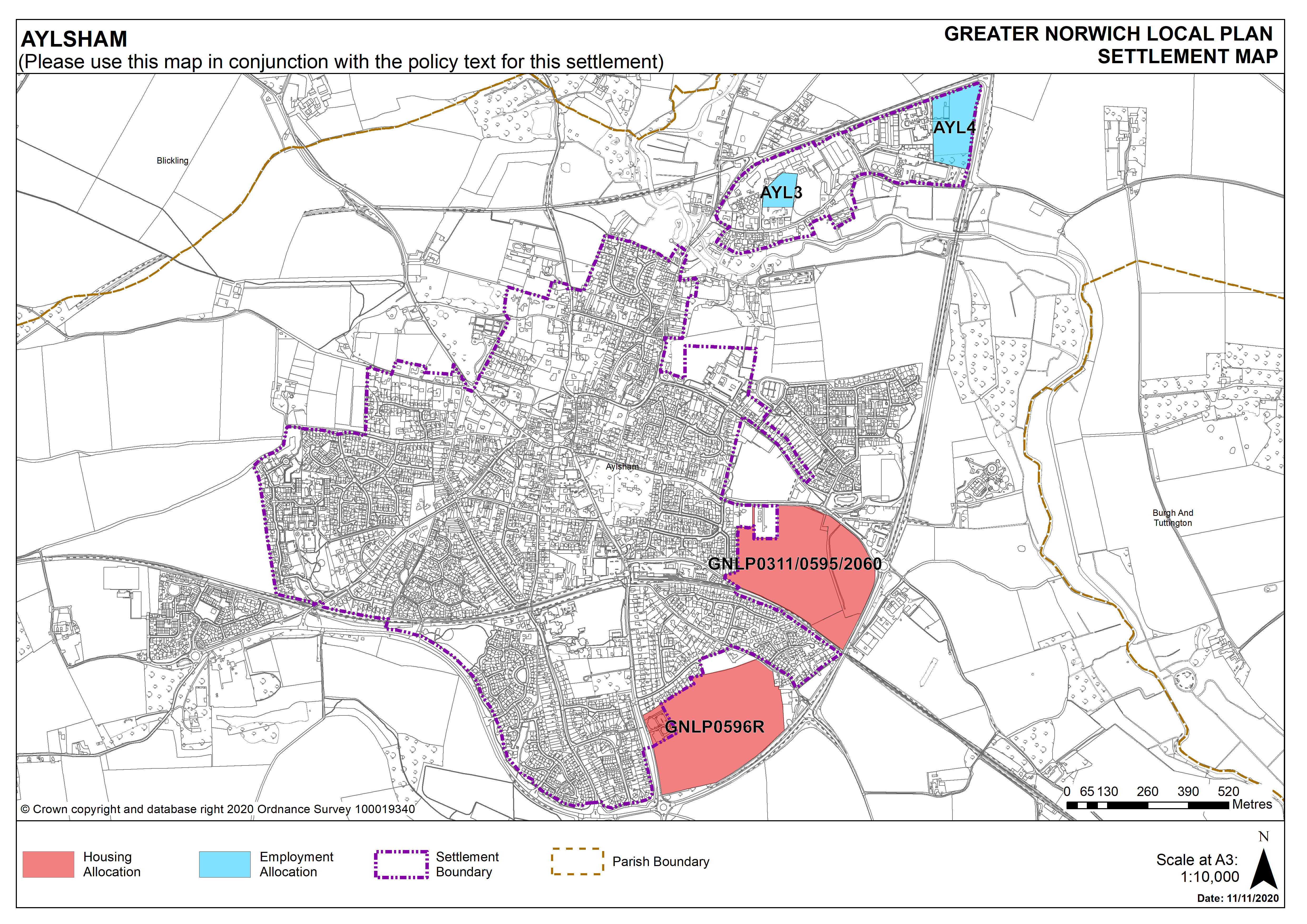 Aylsham Settlement Map