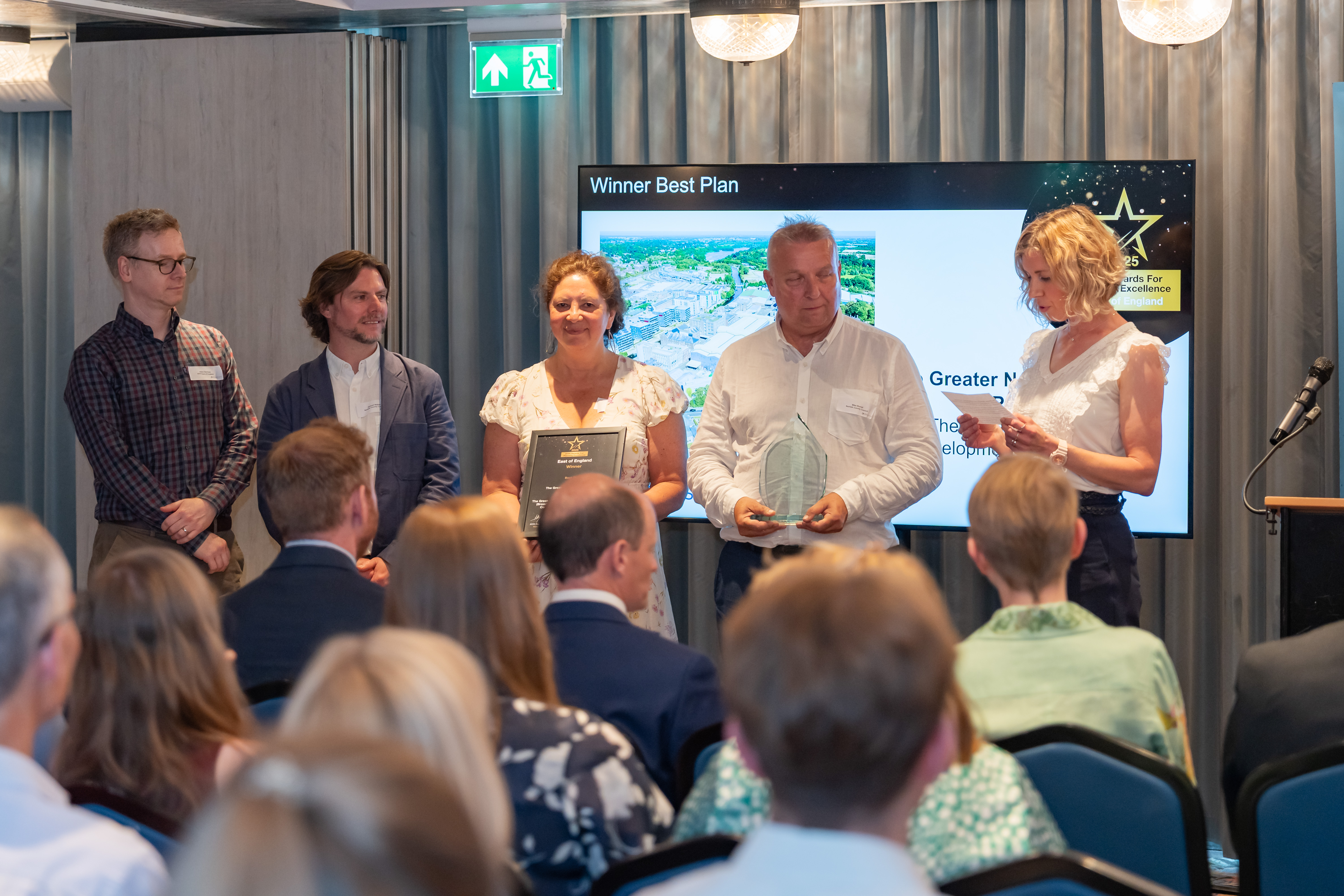Representatives of the GNLP holding the Local Plan of the Year award at the RTPI East of England Awards ceremony