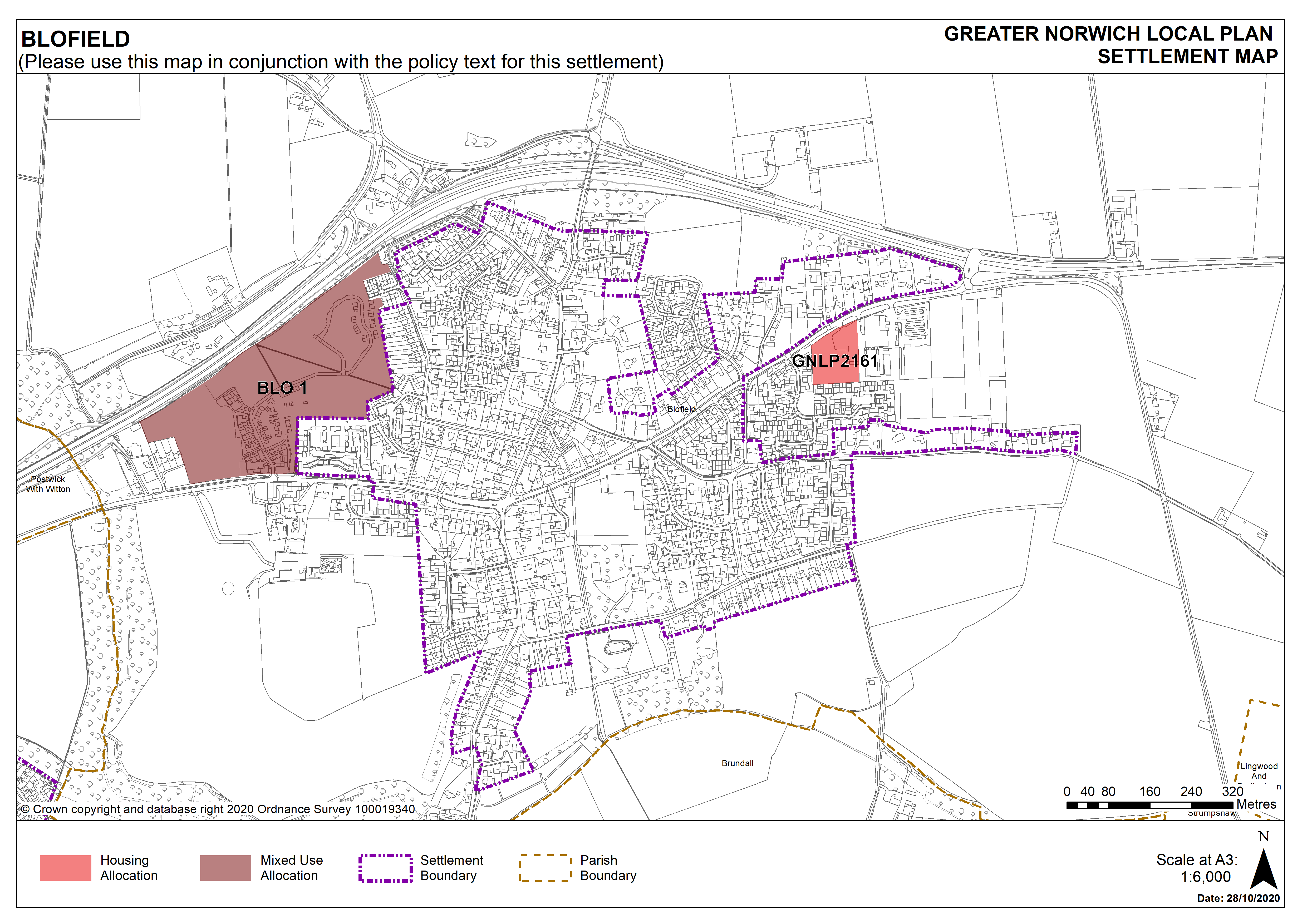 Blofield Settlement Map