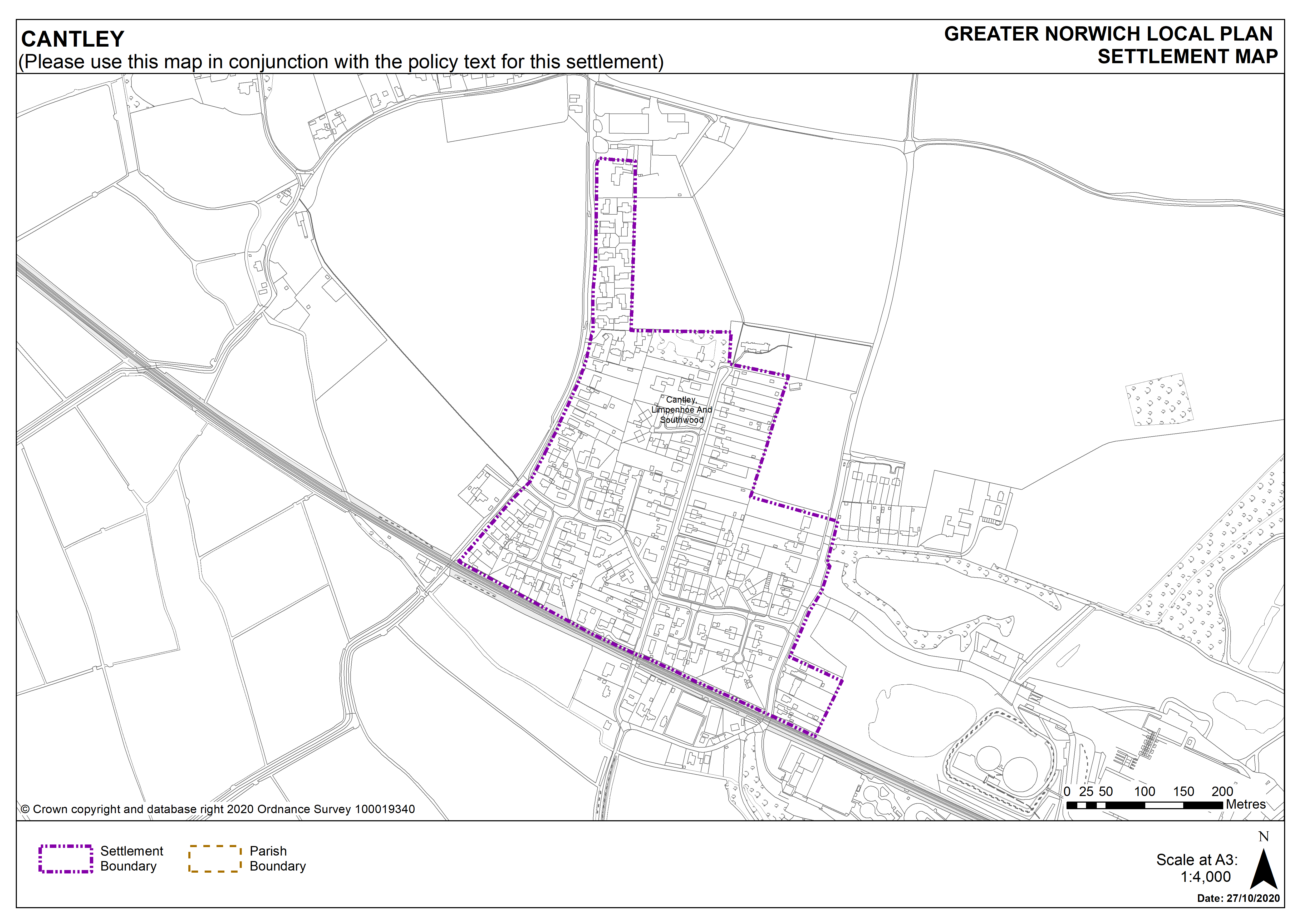 Cantley Settlement Map