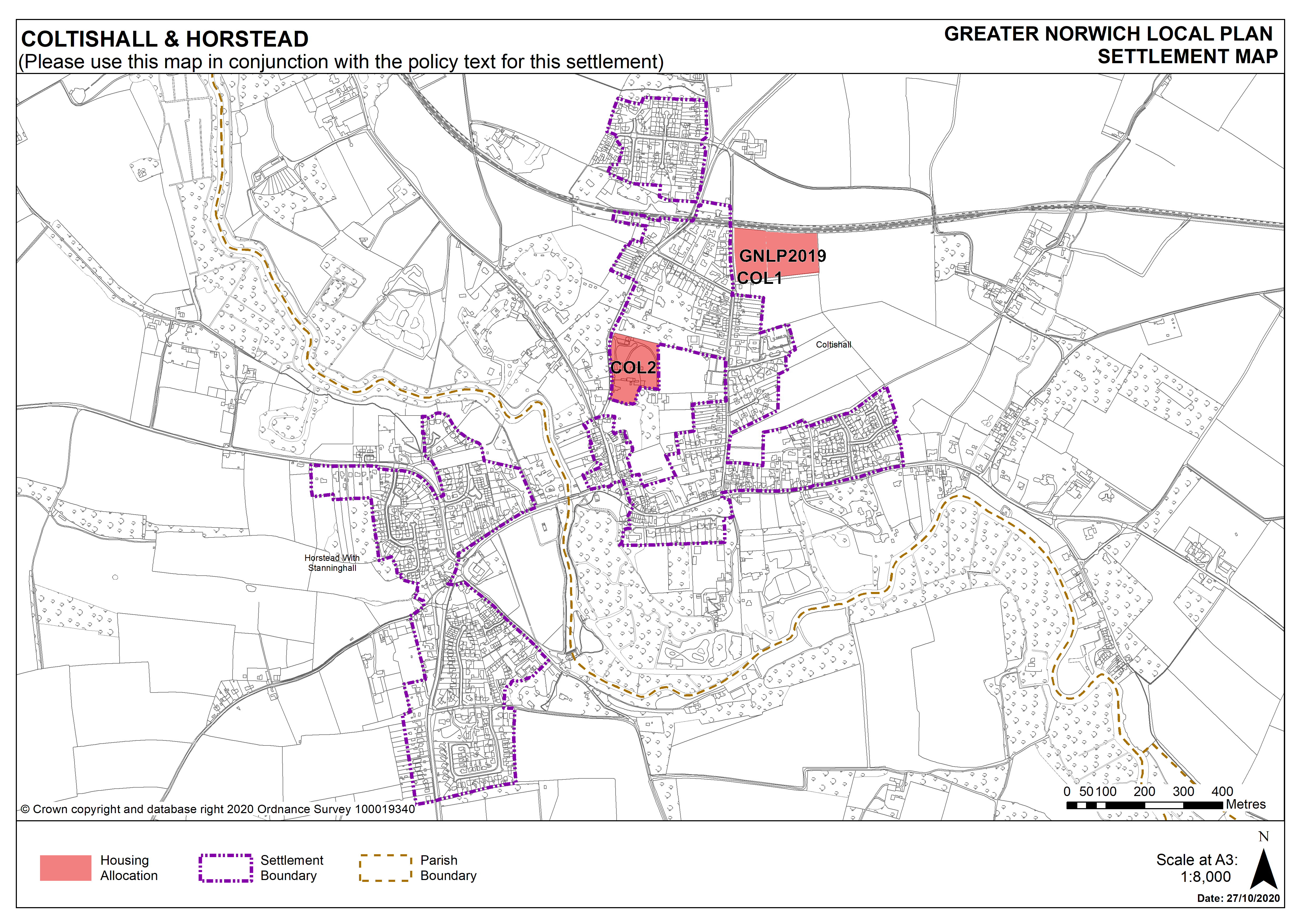 Coltishall Settlement Map