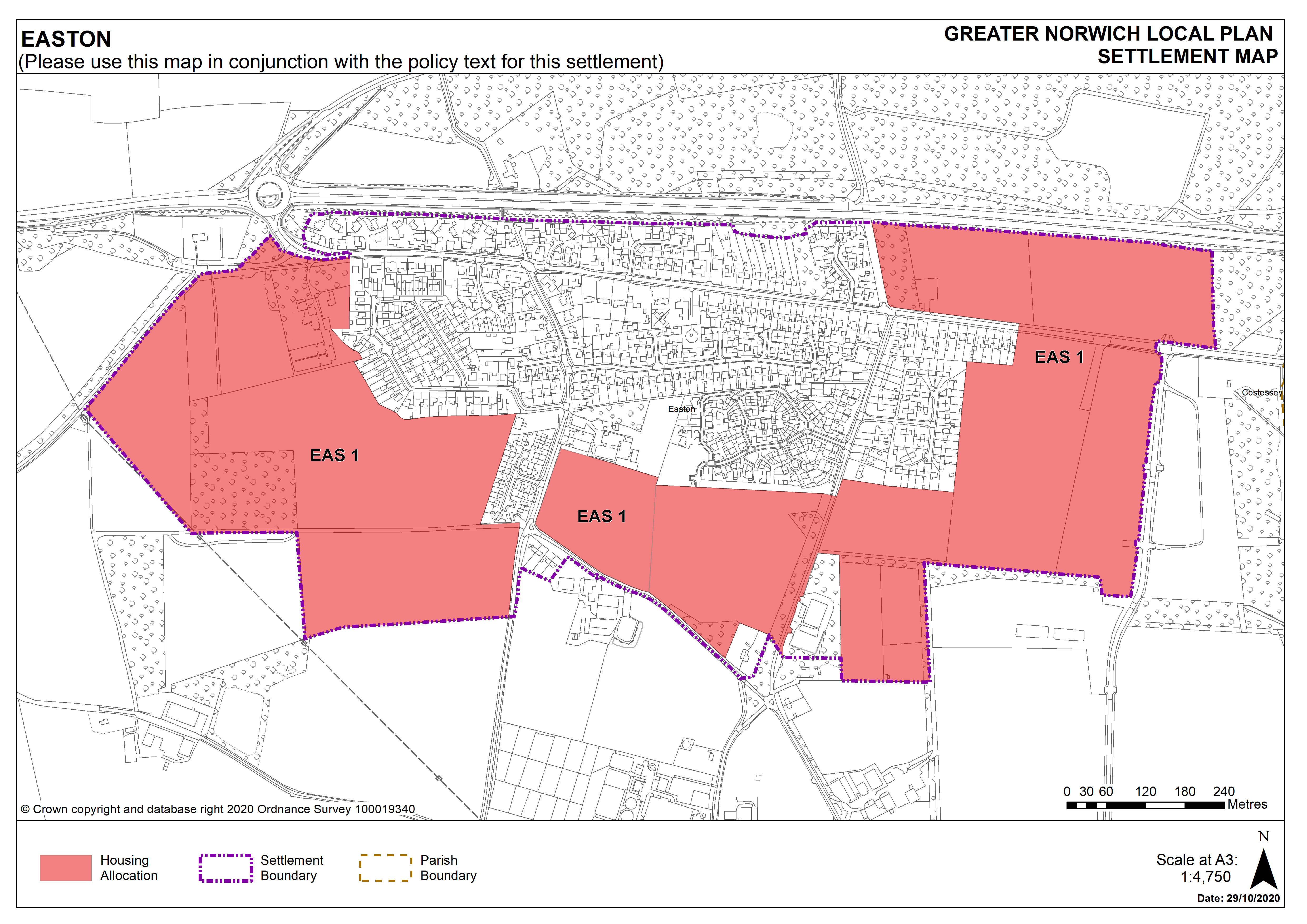 Easton Settlement Map