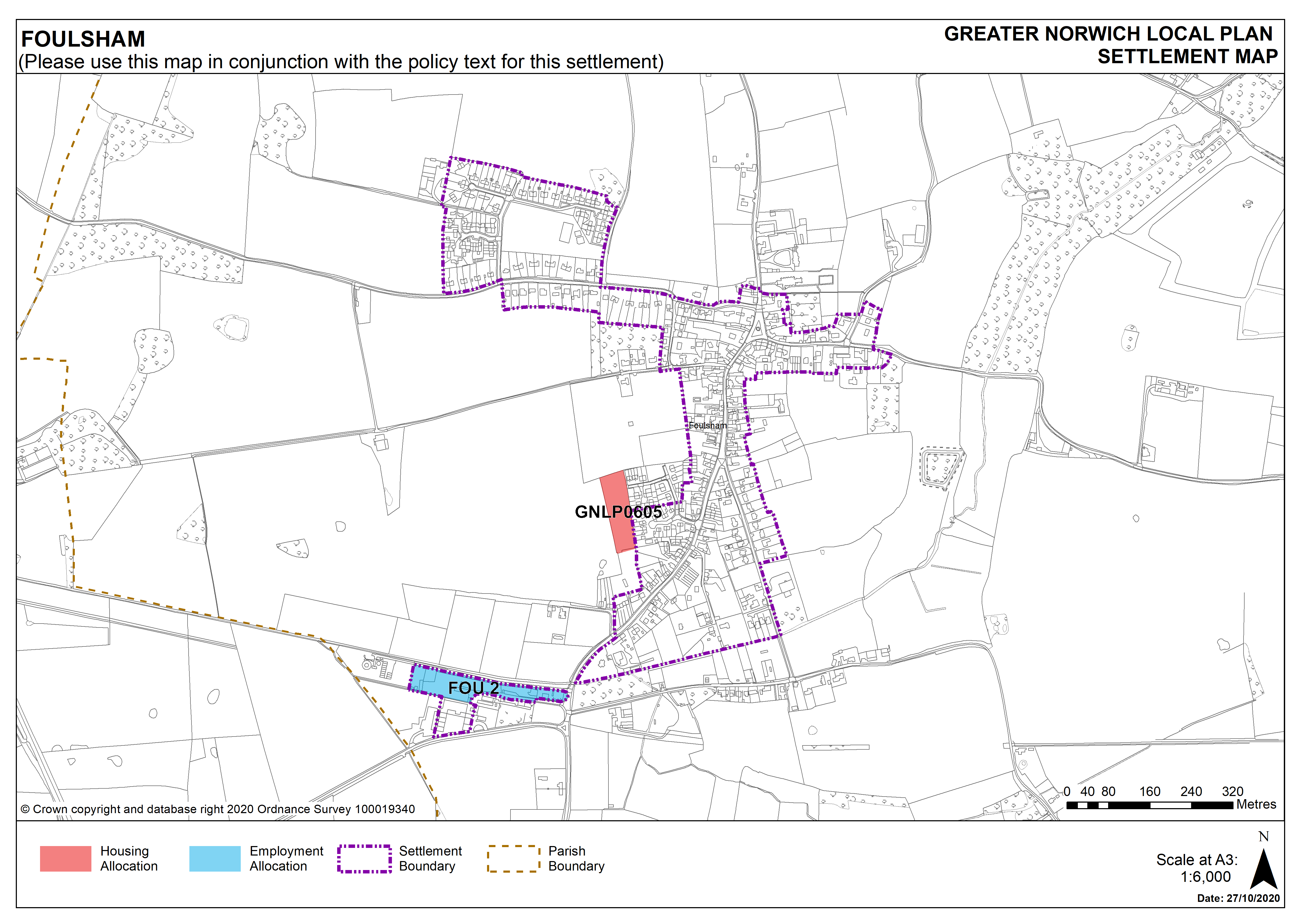 Foulsham Settlement Map