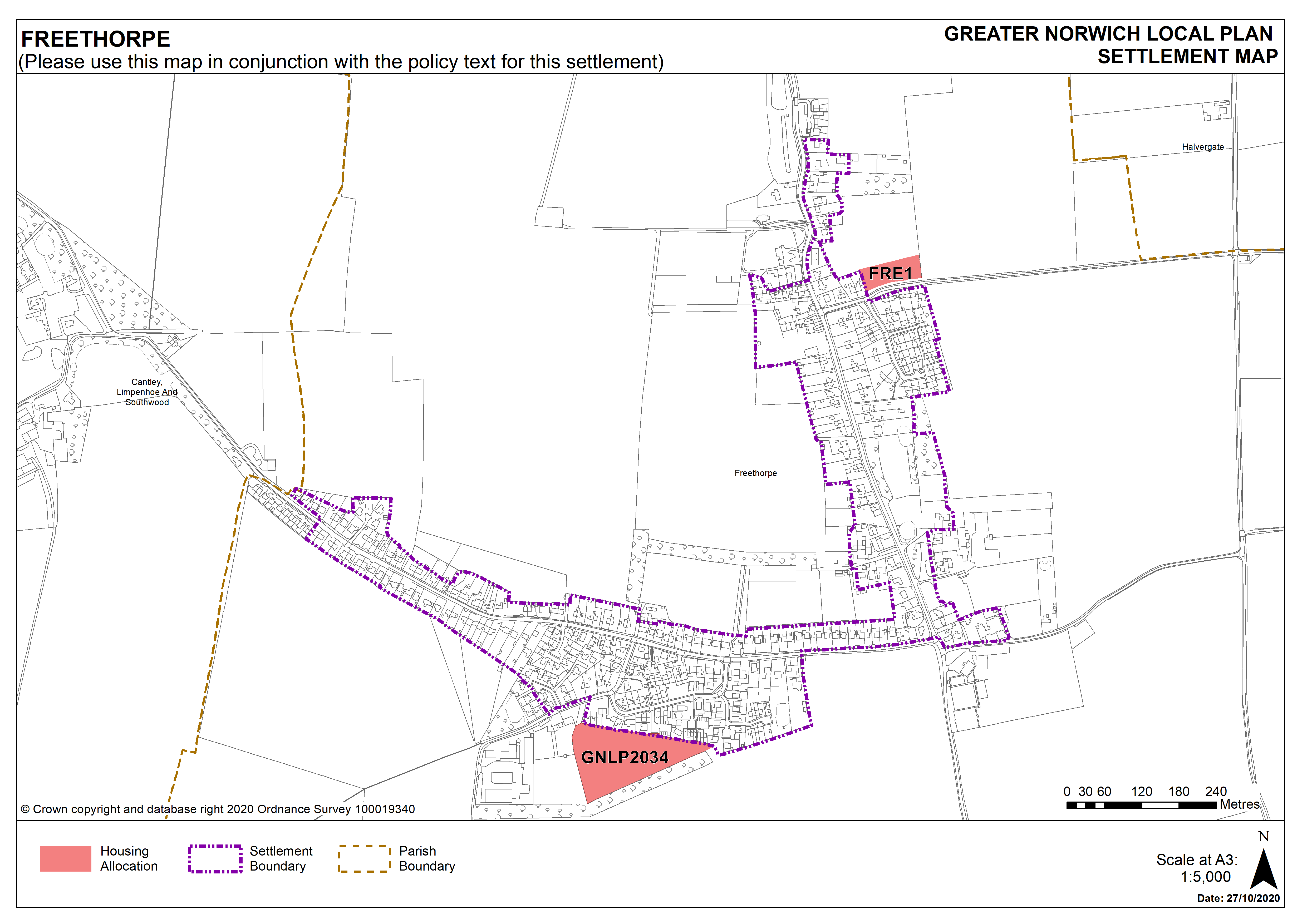 Freethorpe Settlement Map