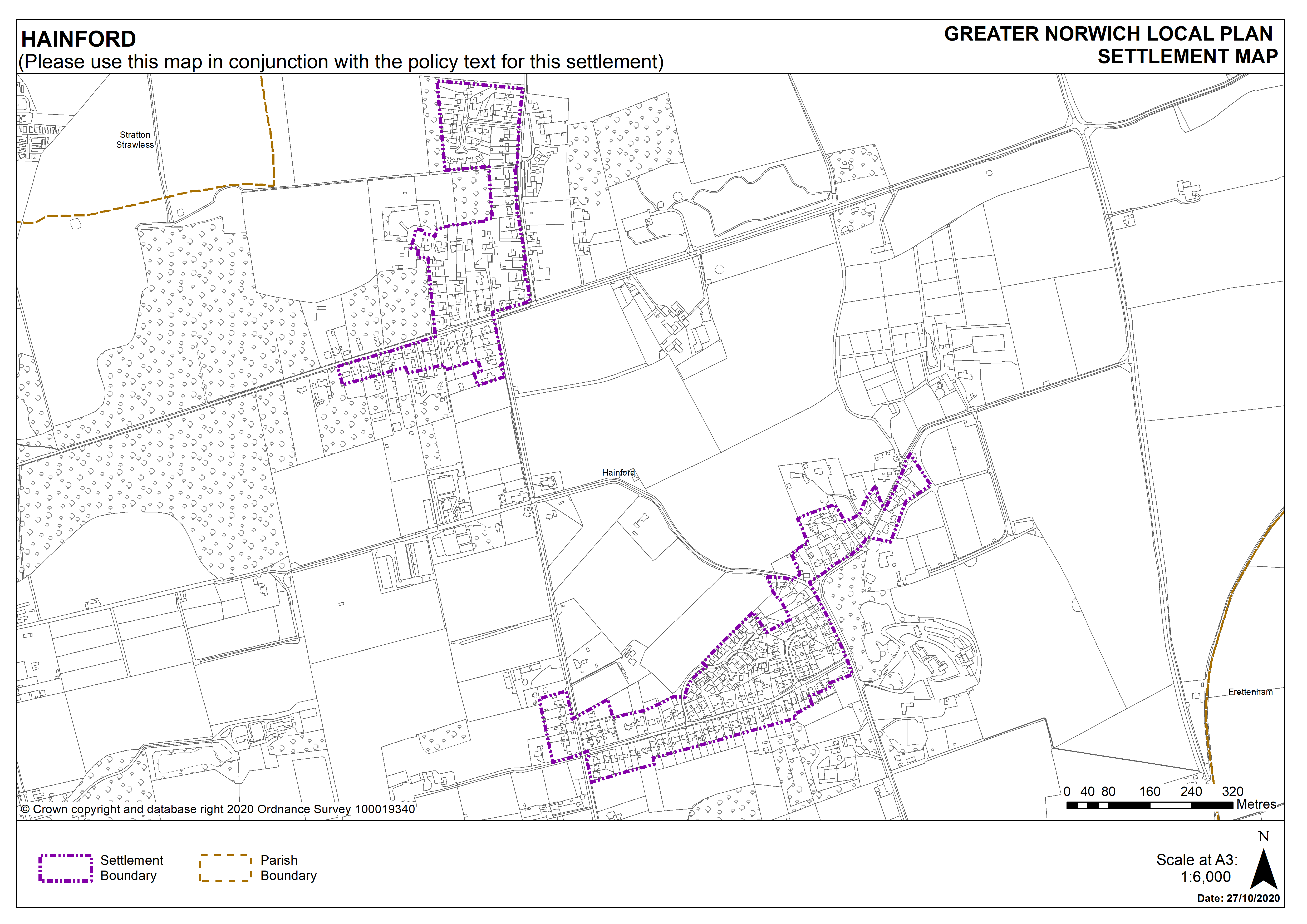 Hainford Settlement Map
