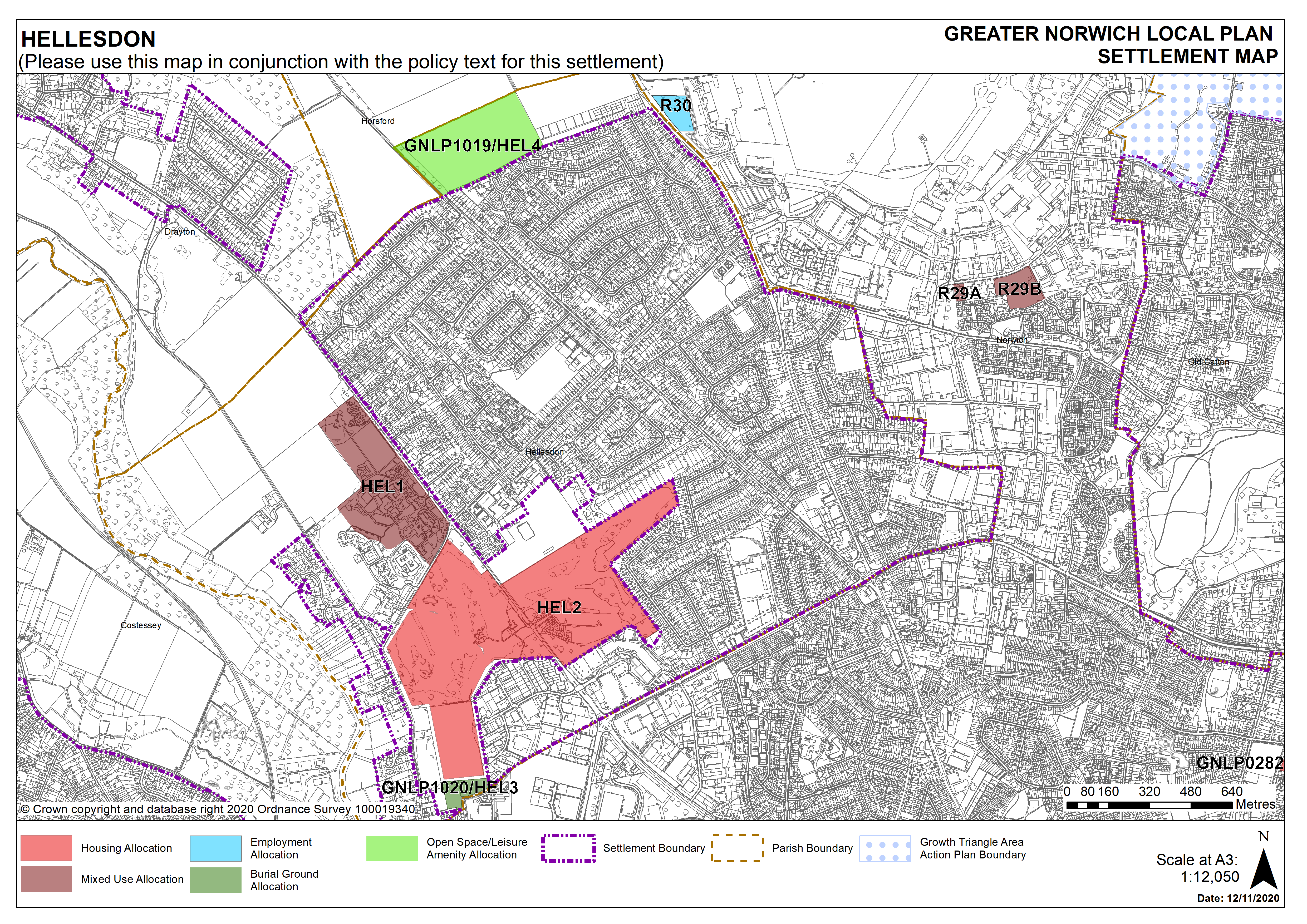 Hellesdon Settlement Map