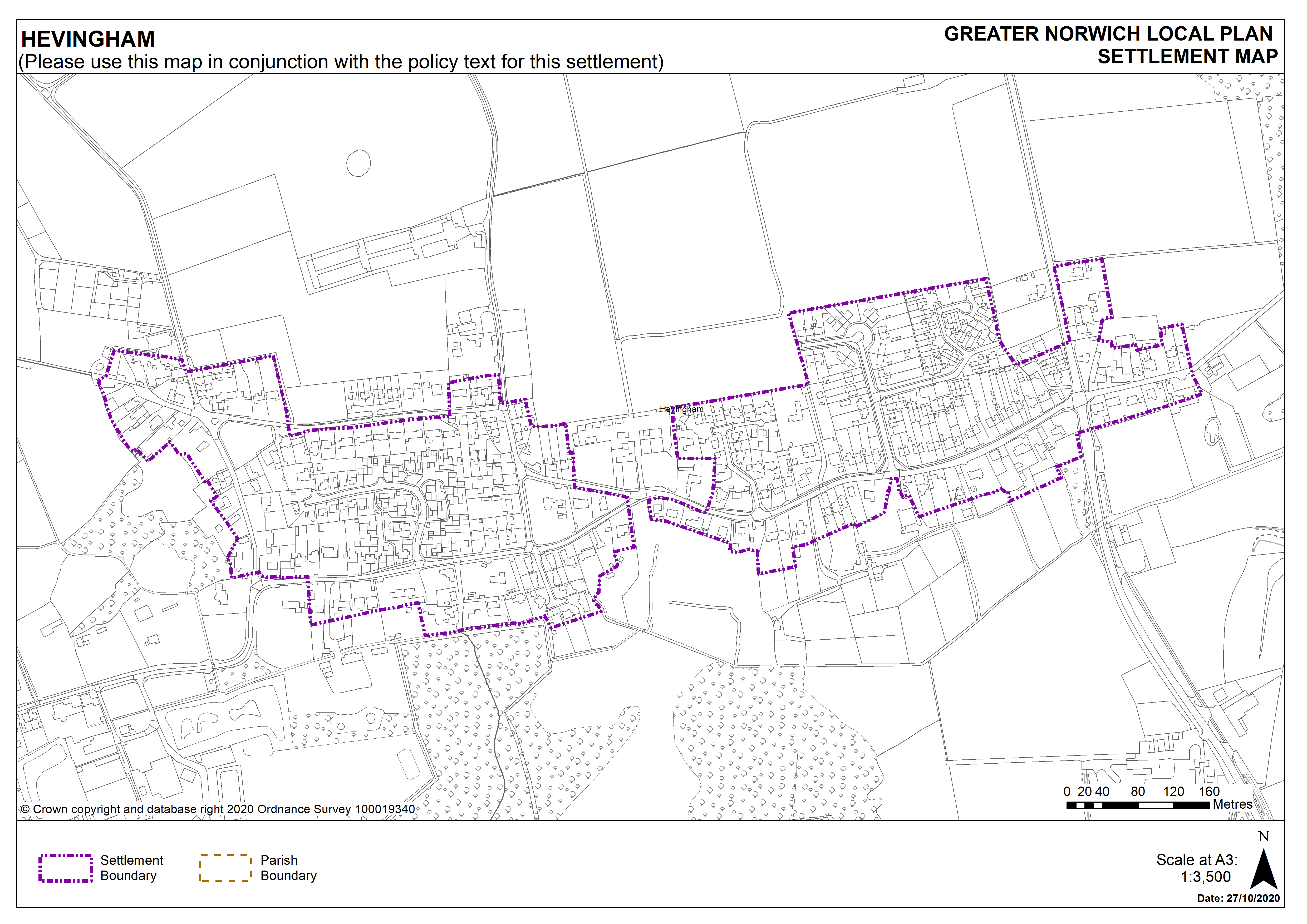 Hevingham Settlement Map