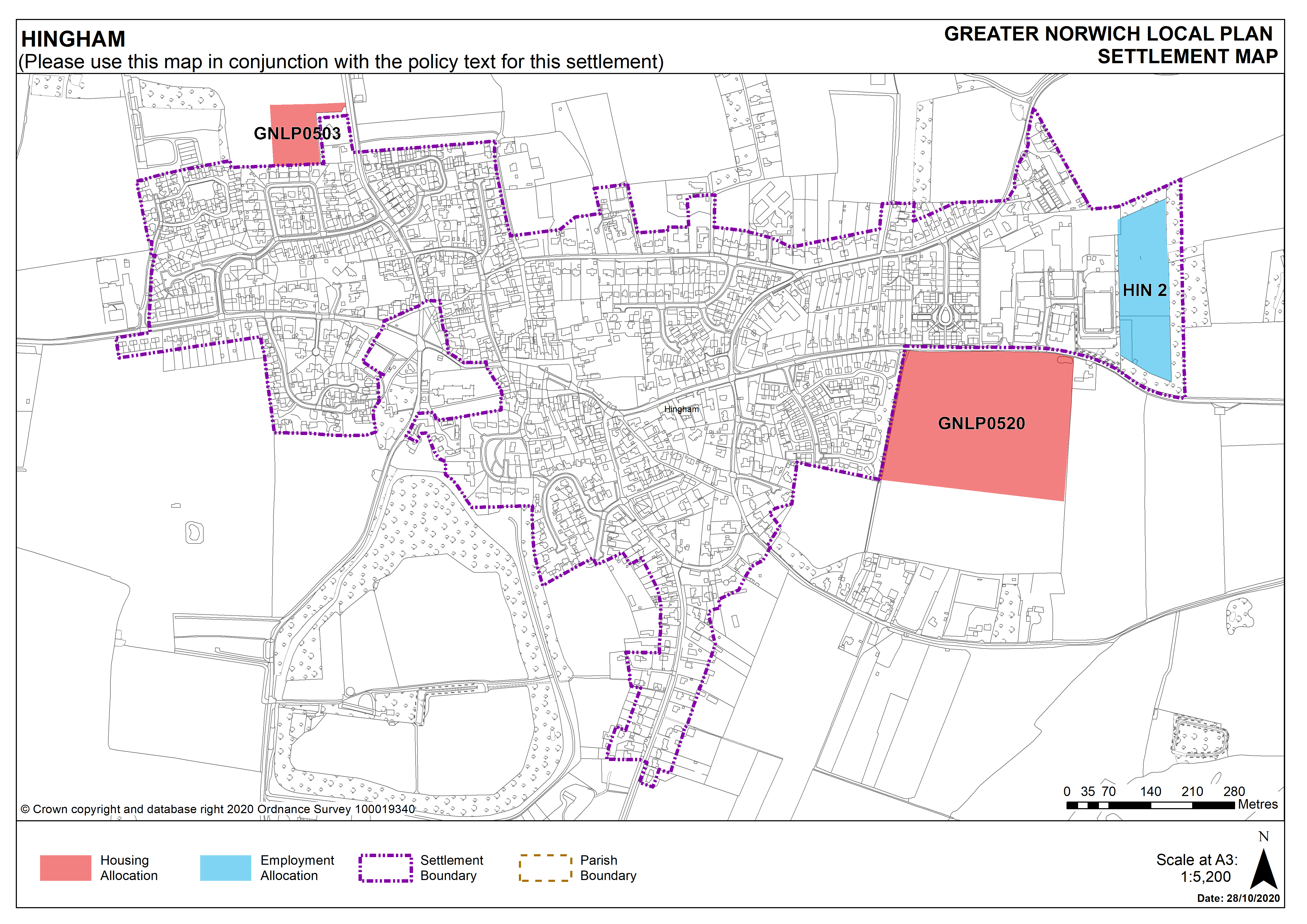 Hingham Settlement Map