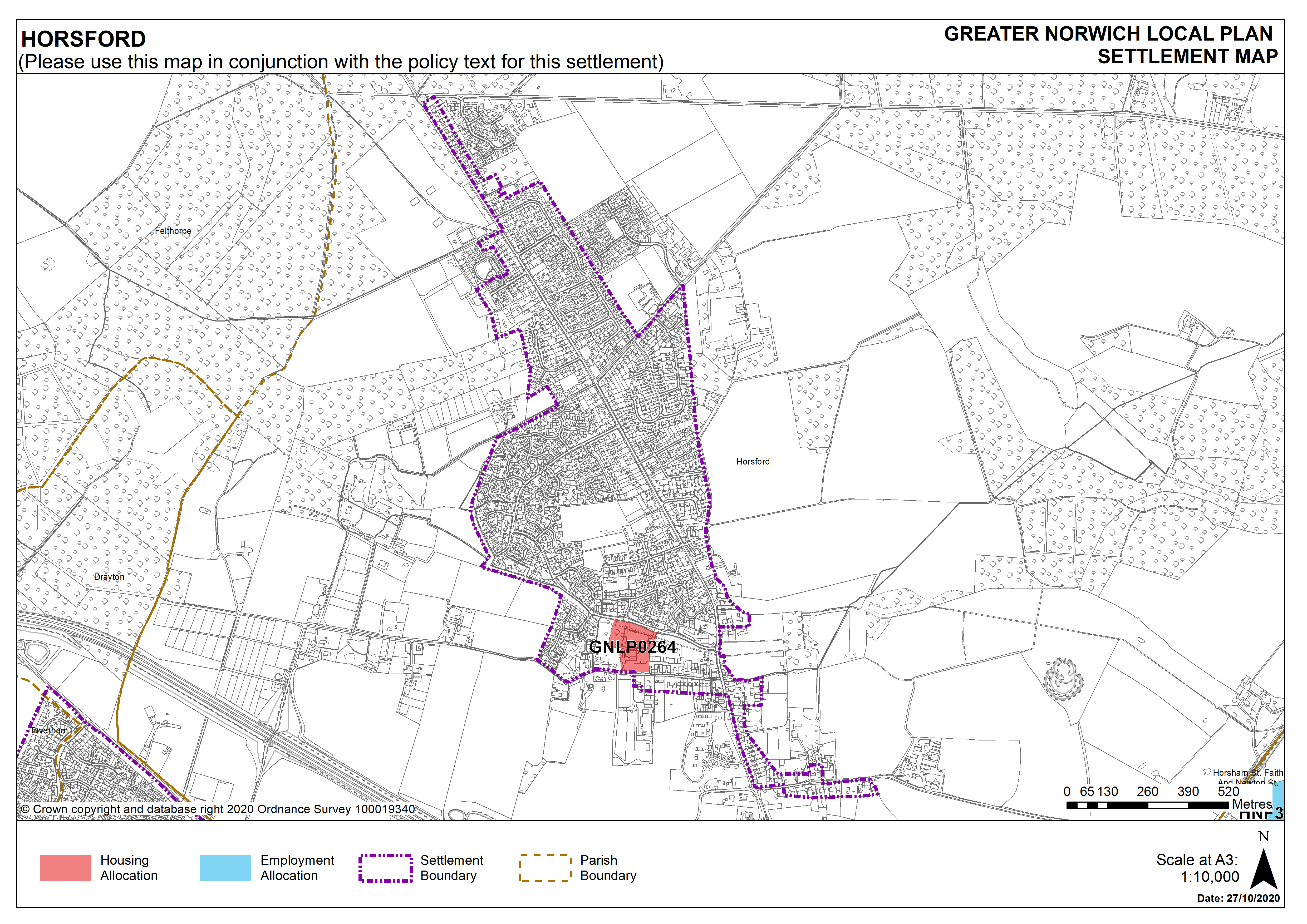 Horsford Settlement Map