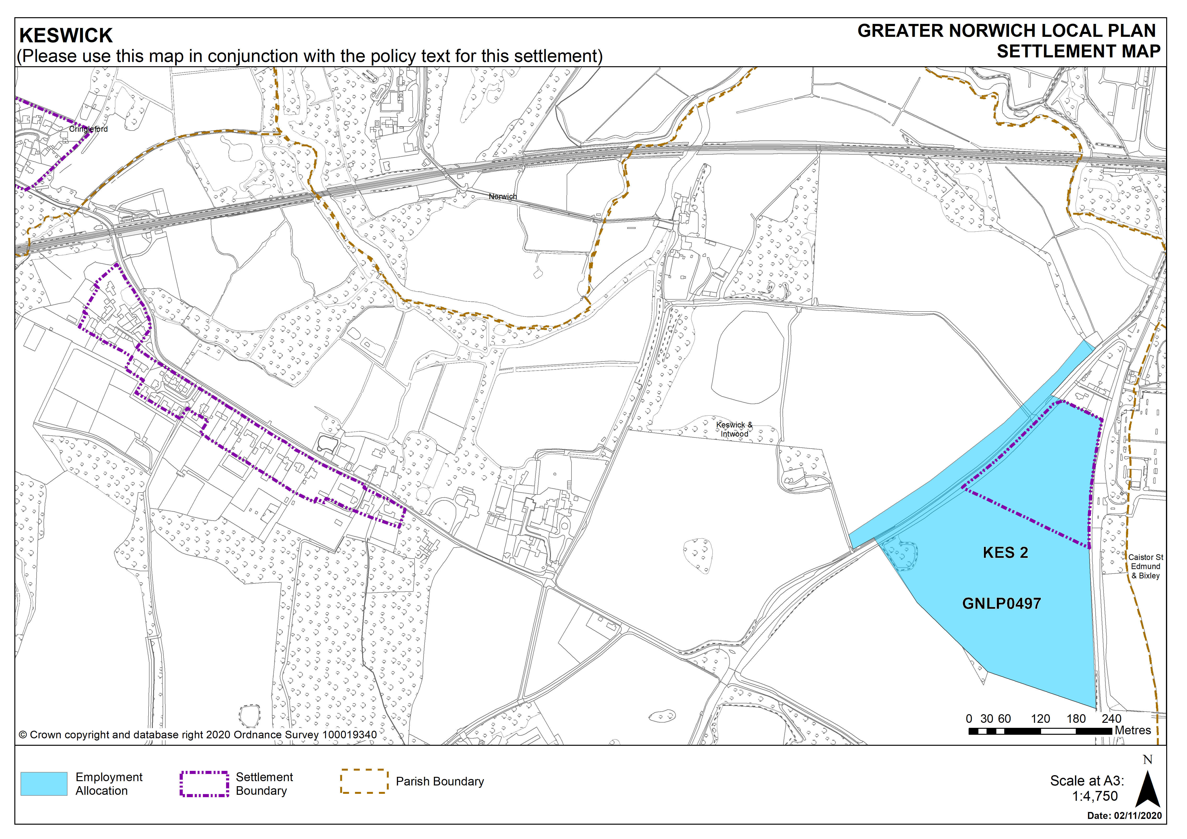 Keswick Settlement Map