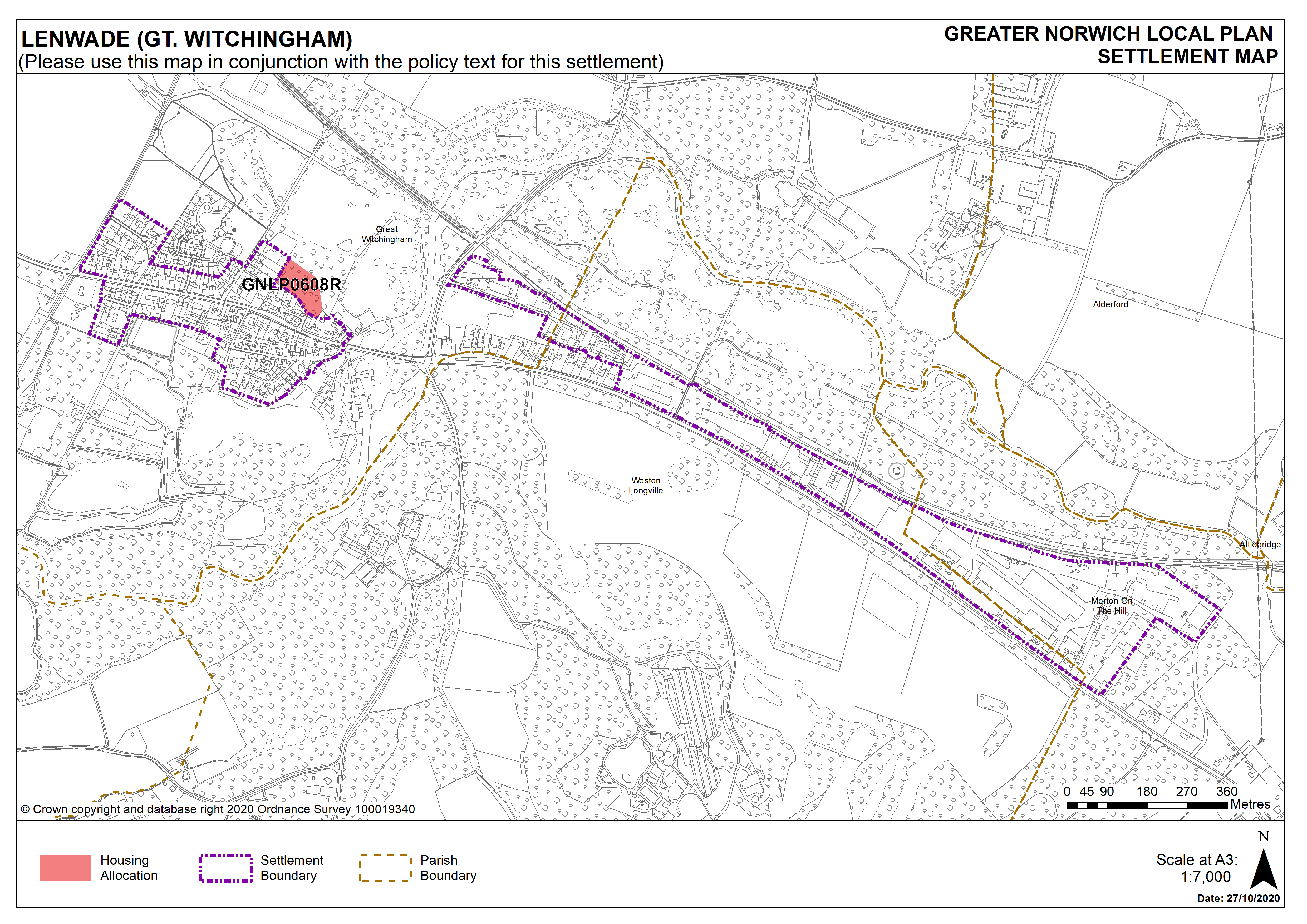 Lenwade Settlement Map