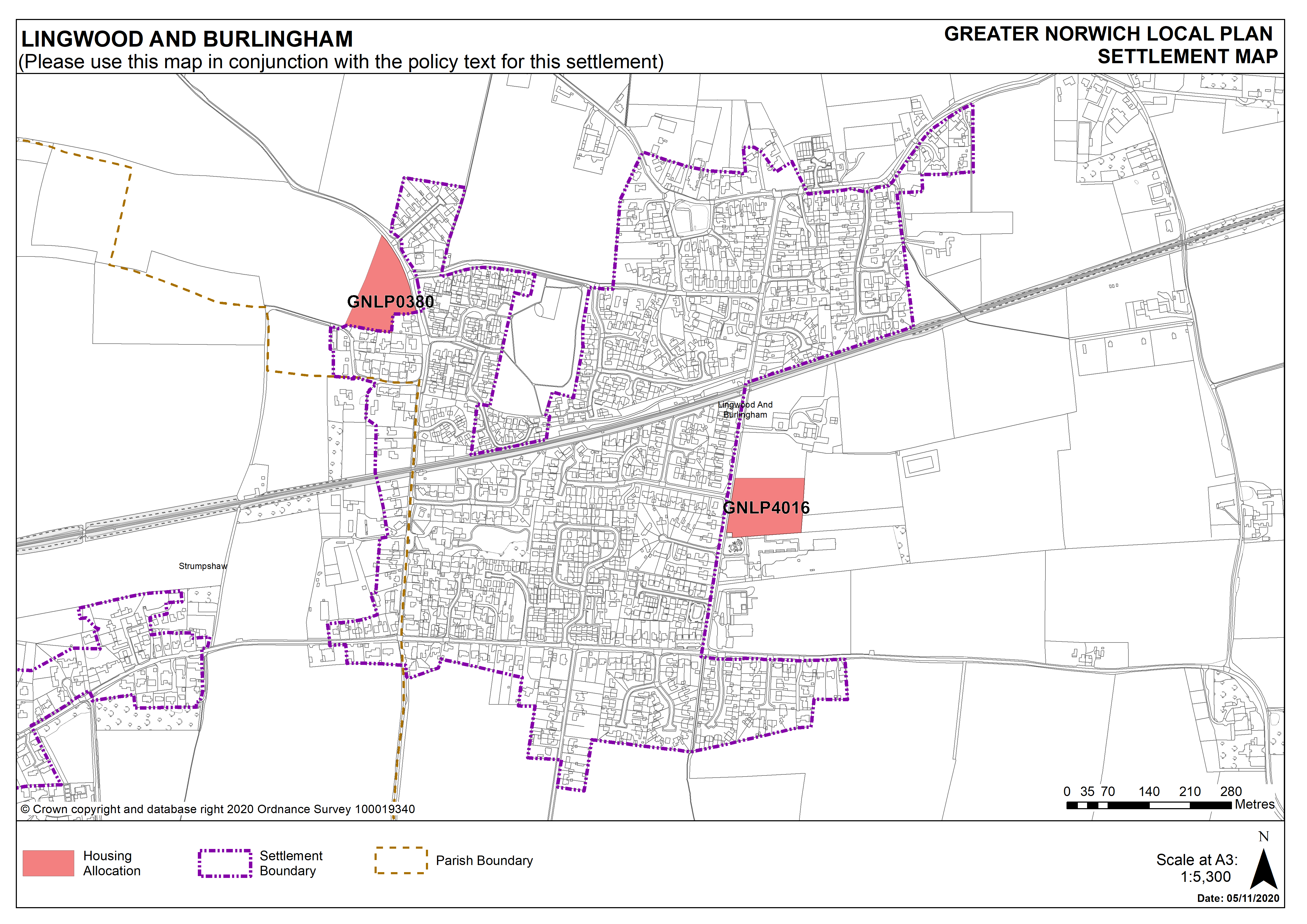 Lingwood and Burlingham Settlement Map