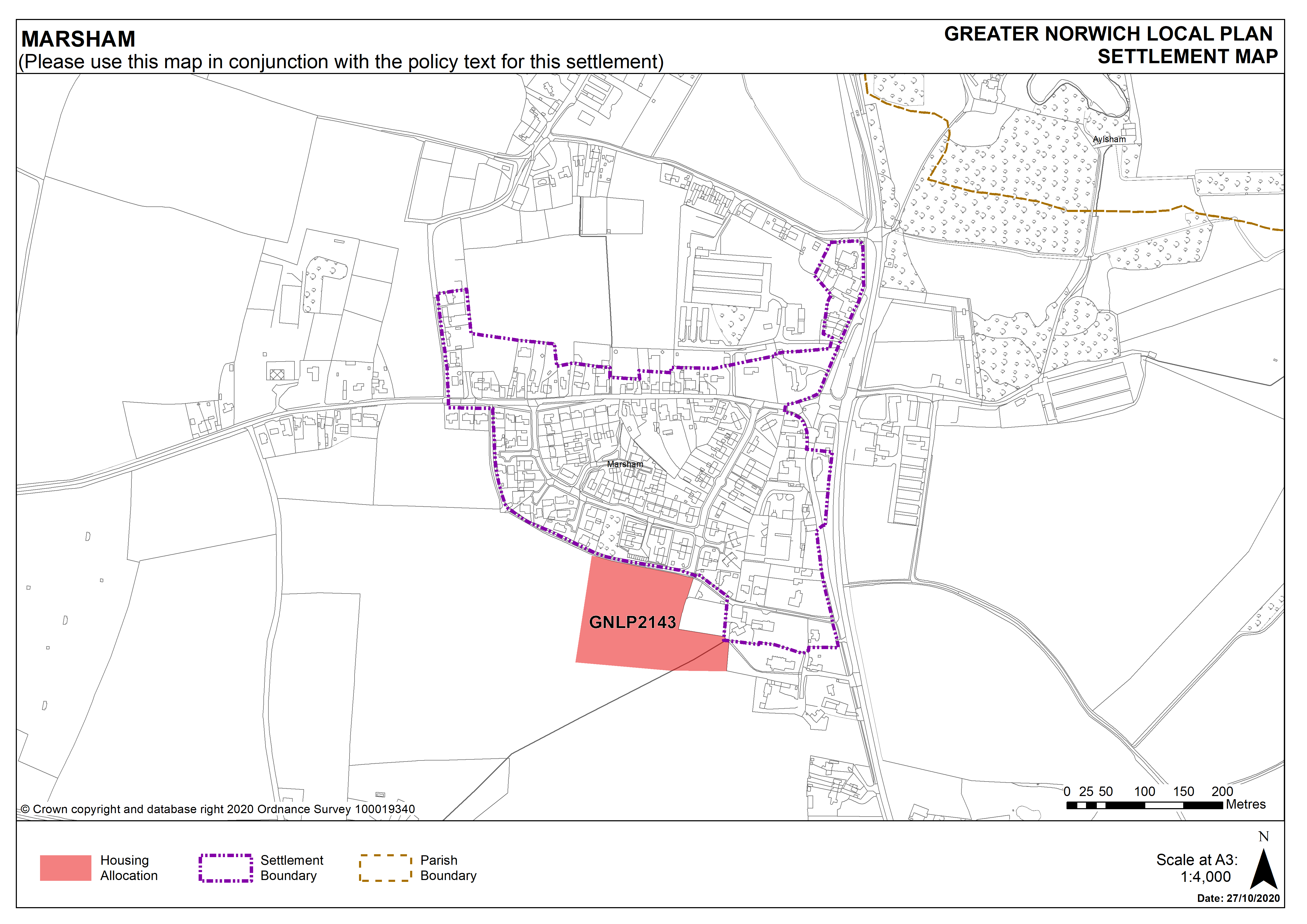 Marsham Settlement  Map