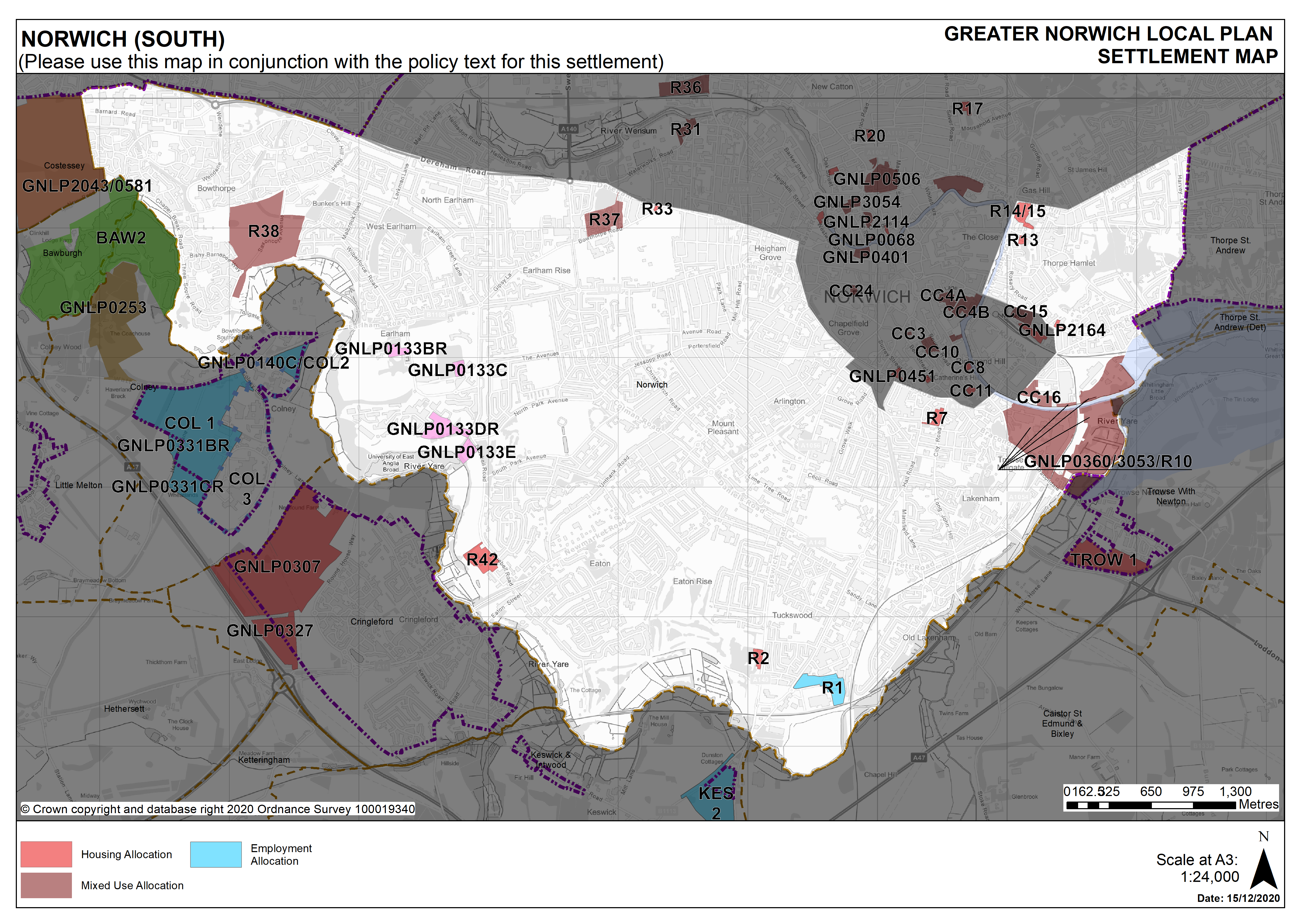 Norwich Settlement Map