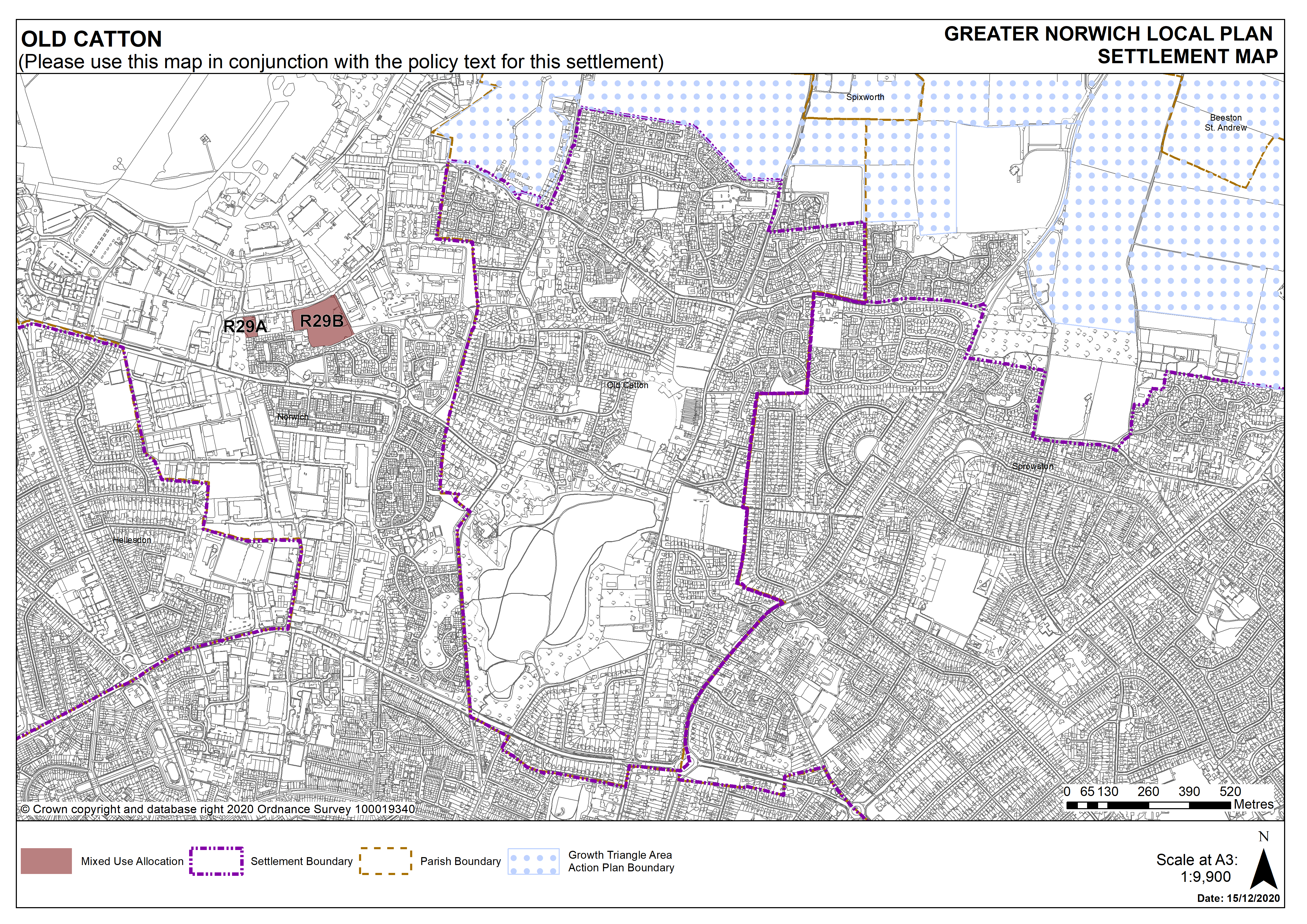 Old Catton Settlement Map