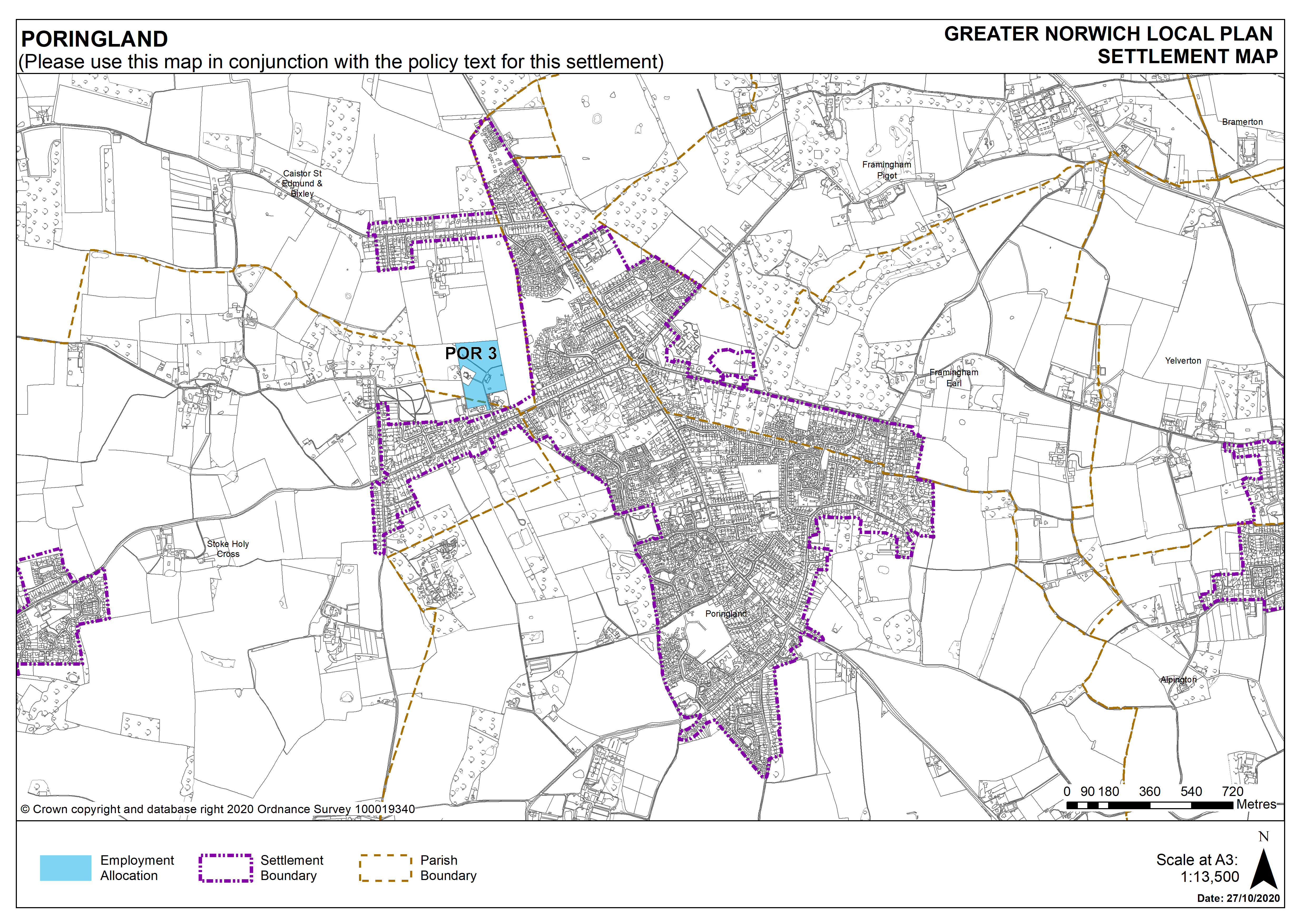 Poringland Settlement Map