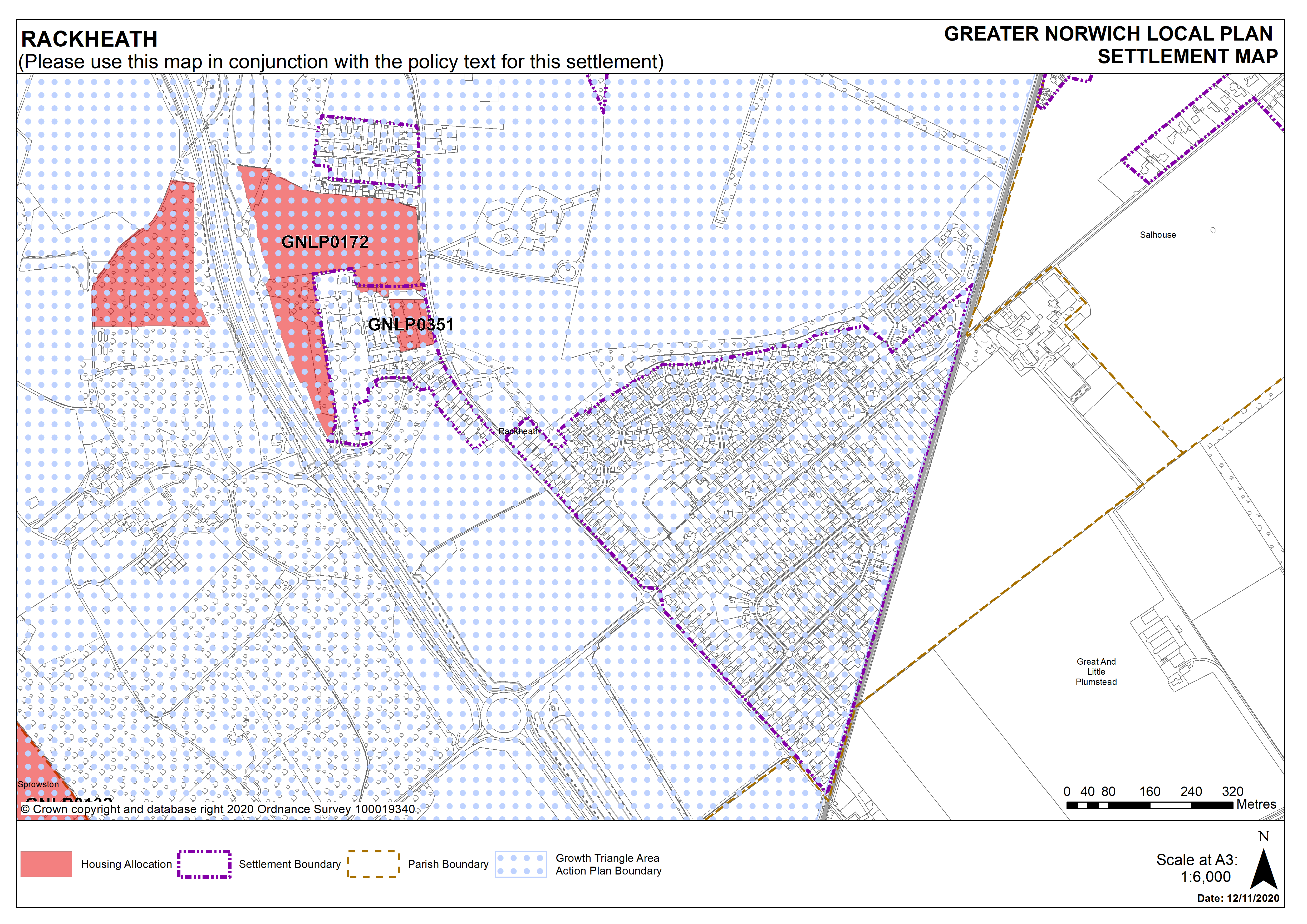 Rackheath Settlement Map