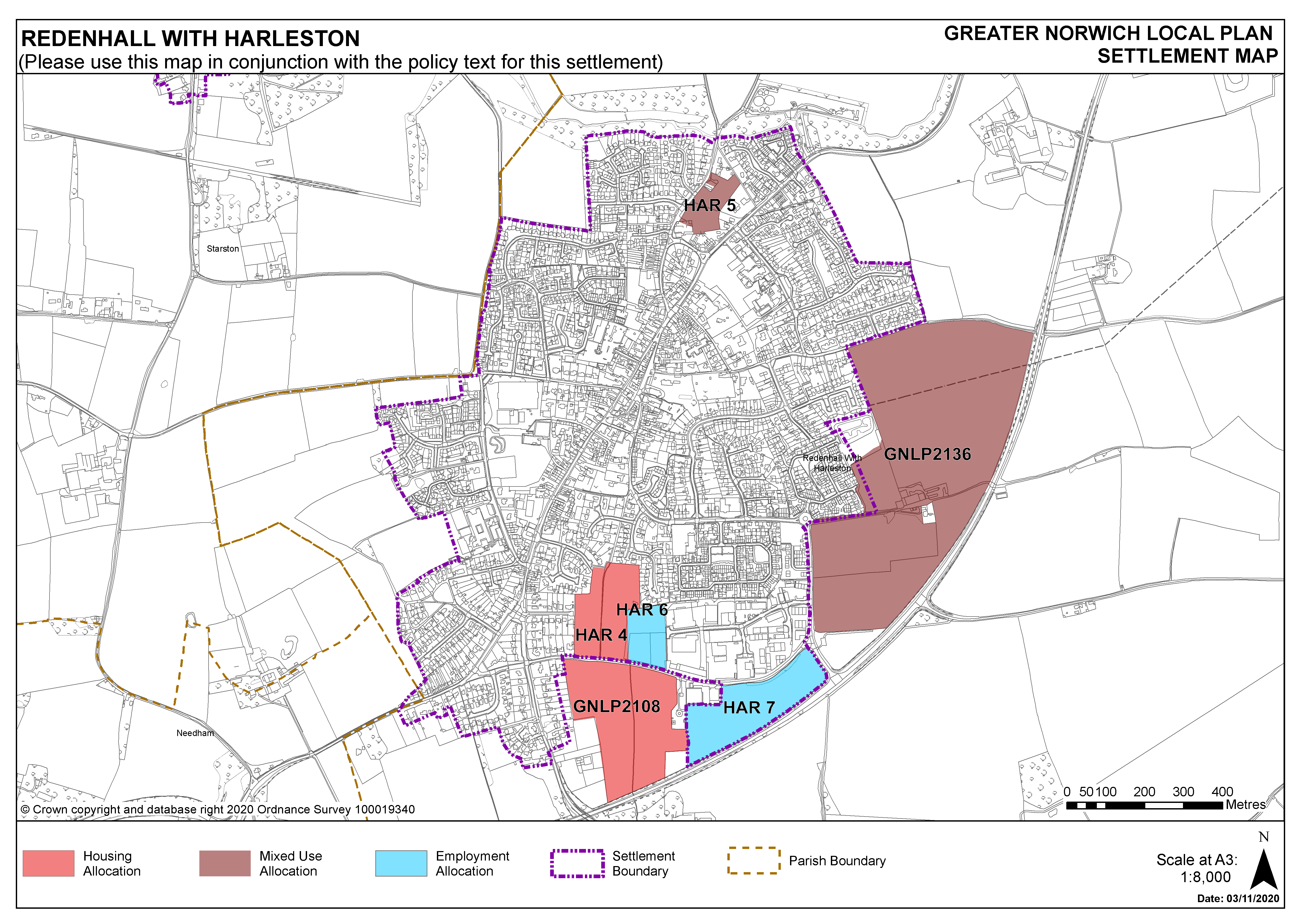 Harleston Settlement Map