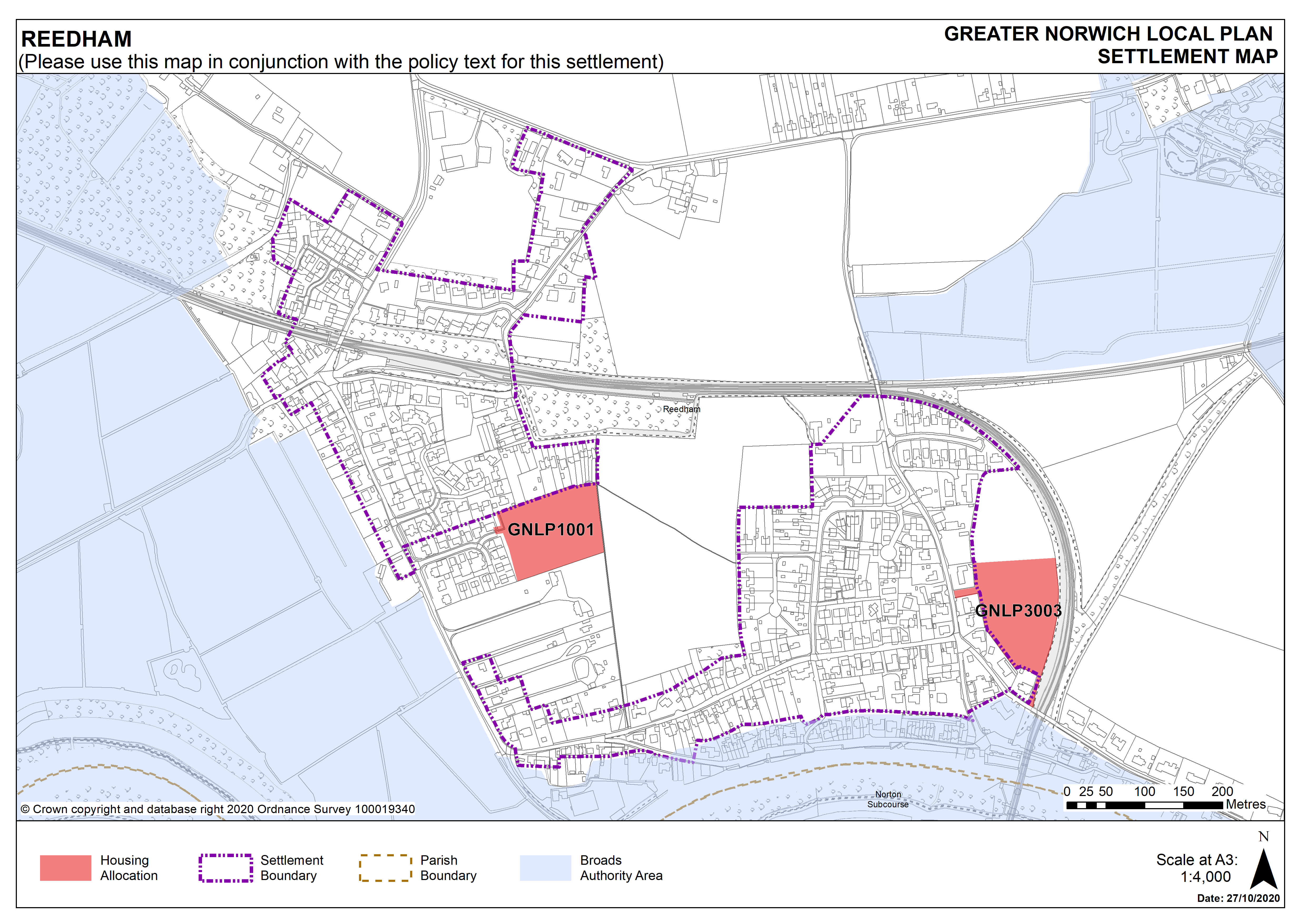 Reedham Settlement Map