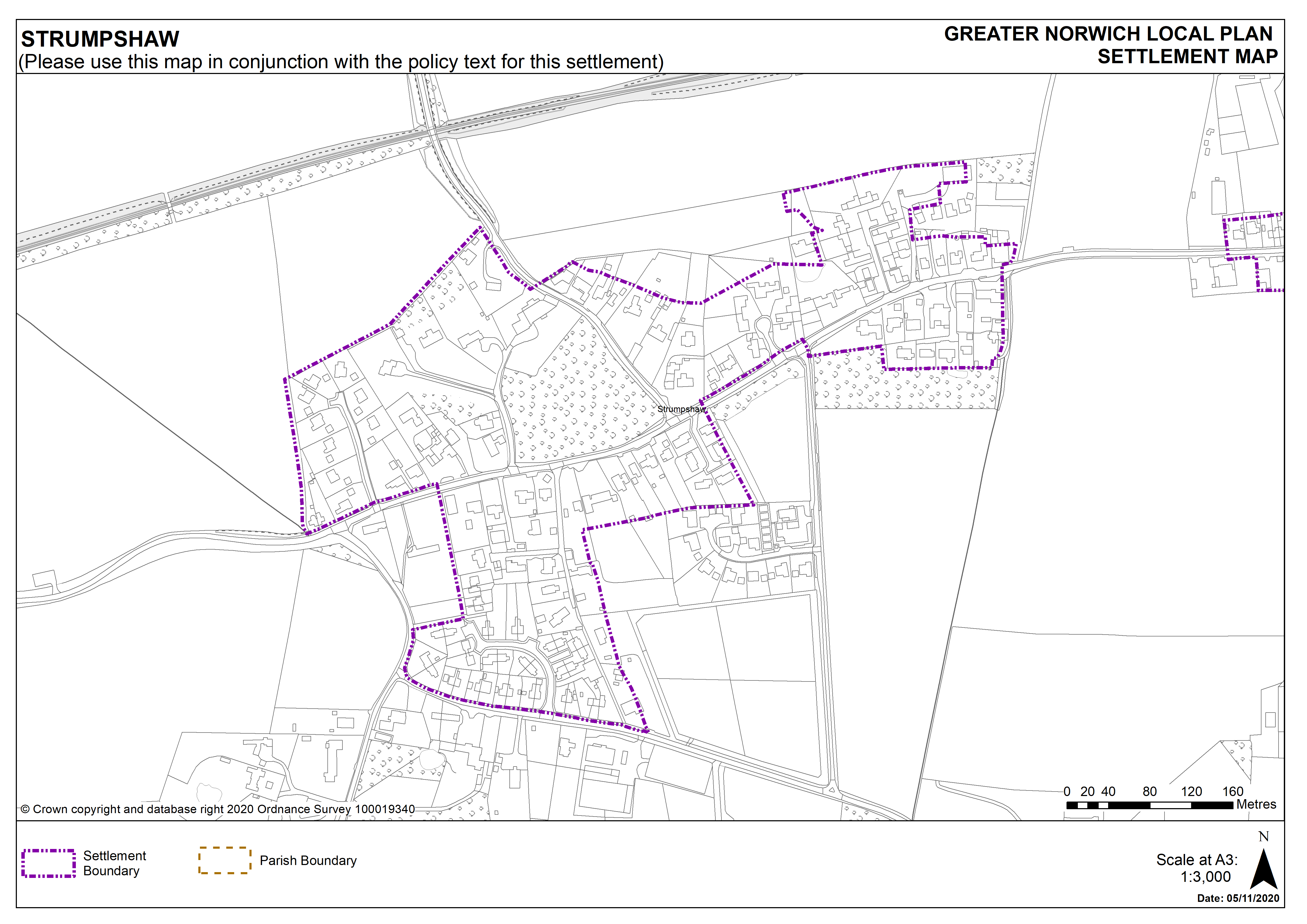 Strumpshaw Settlement Map