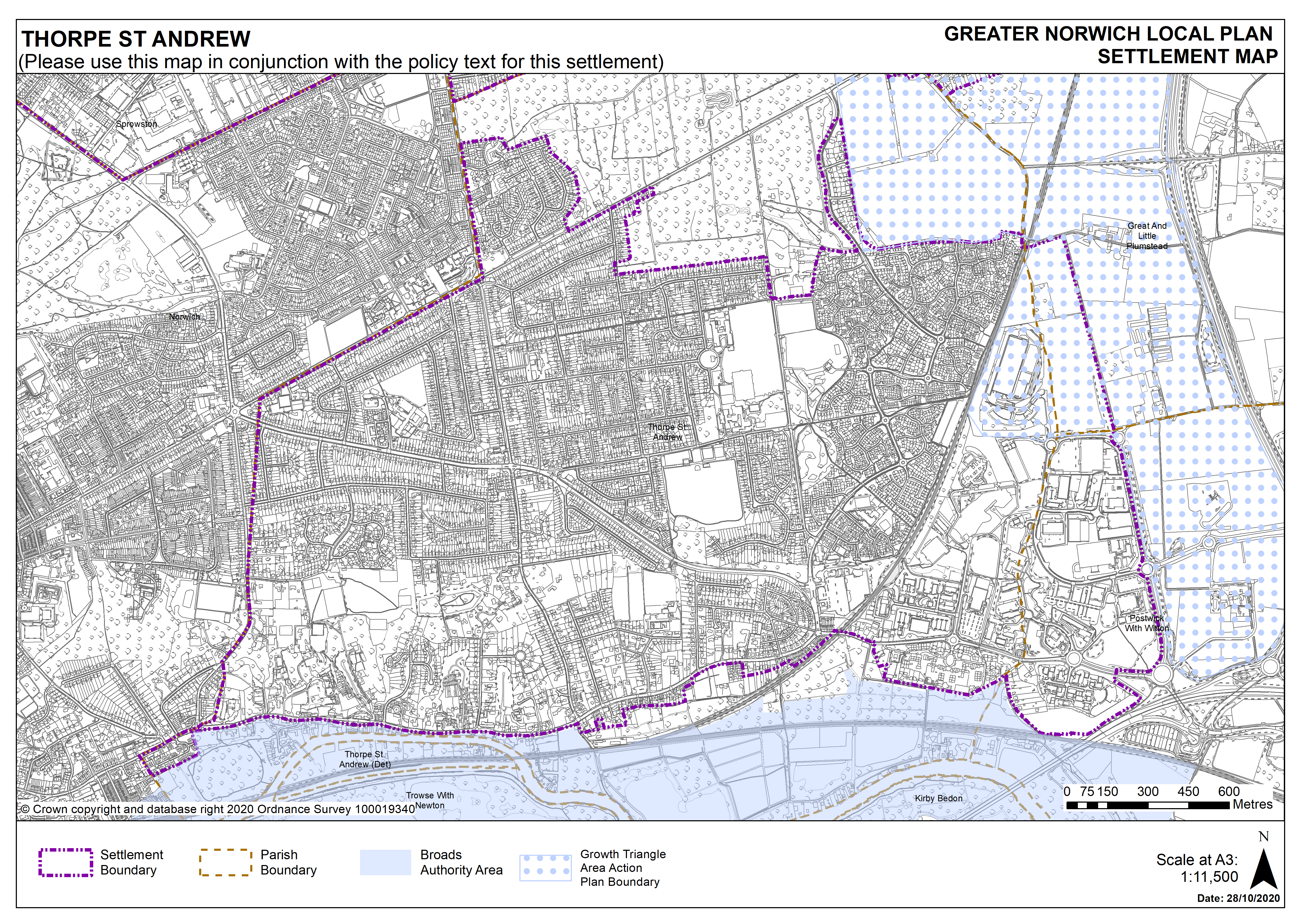 Thorpe St Andrew Settlement Map