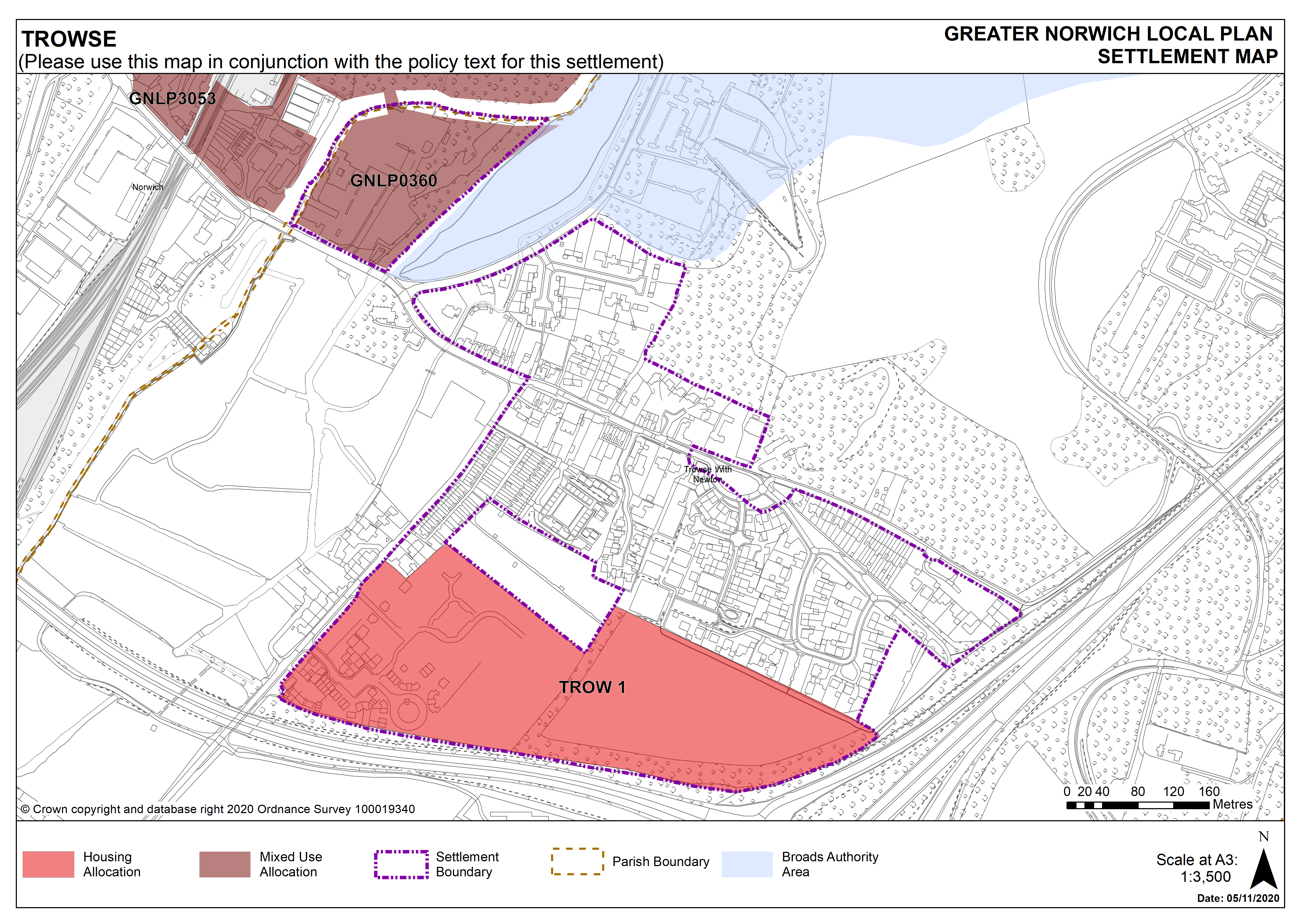 Trowse Settlement Map