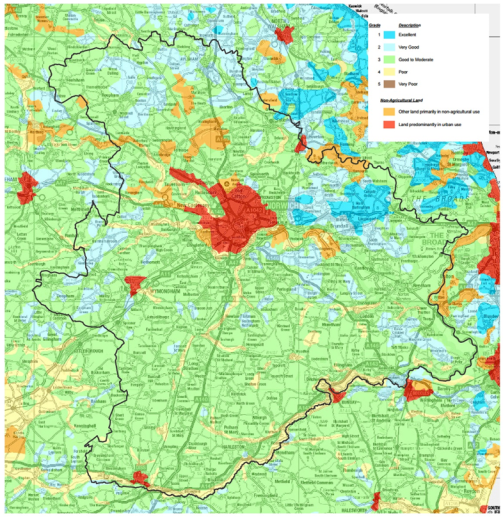 Map 6 - Agricultural land grading in Greater Norwich